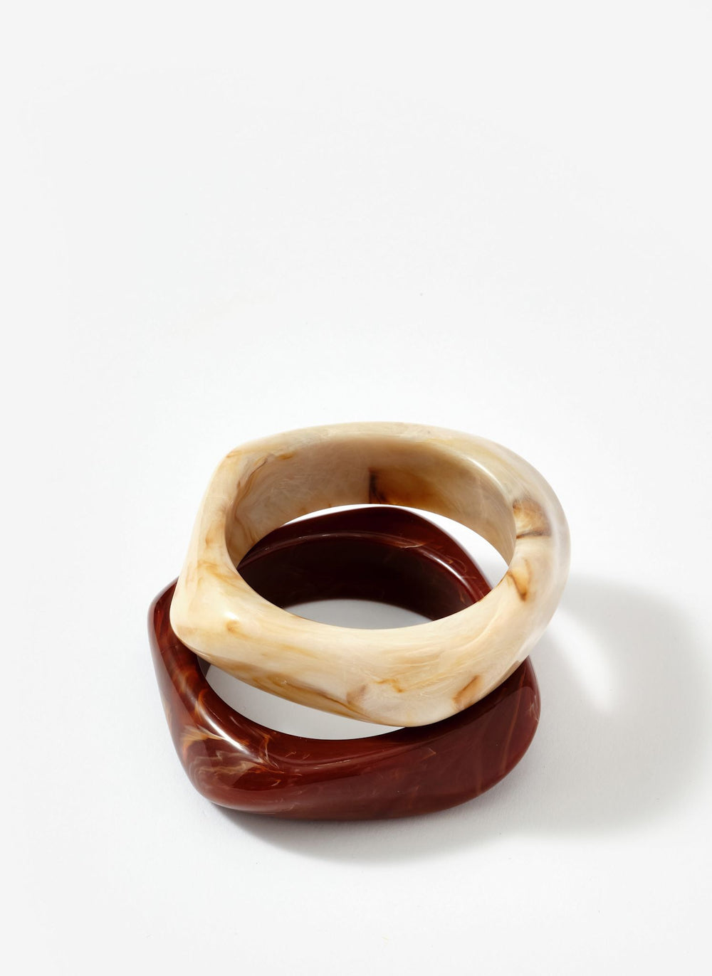 Neutral Two Pack Resin Bangle Set