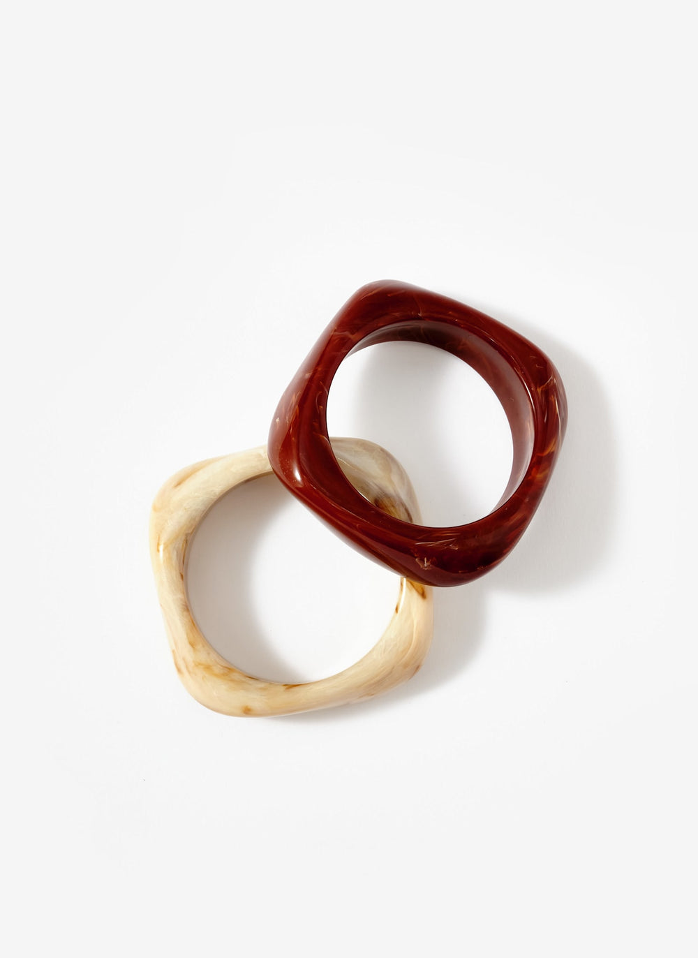 Neutral Two Pack Resin Bangle Set