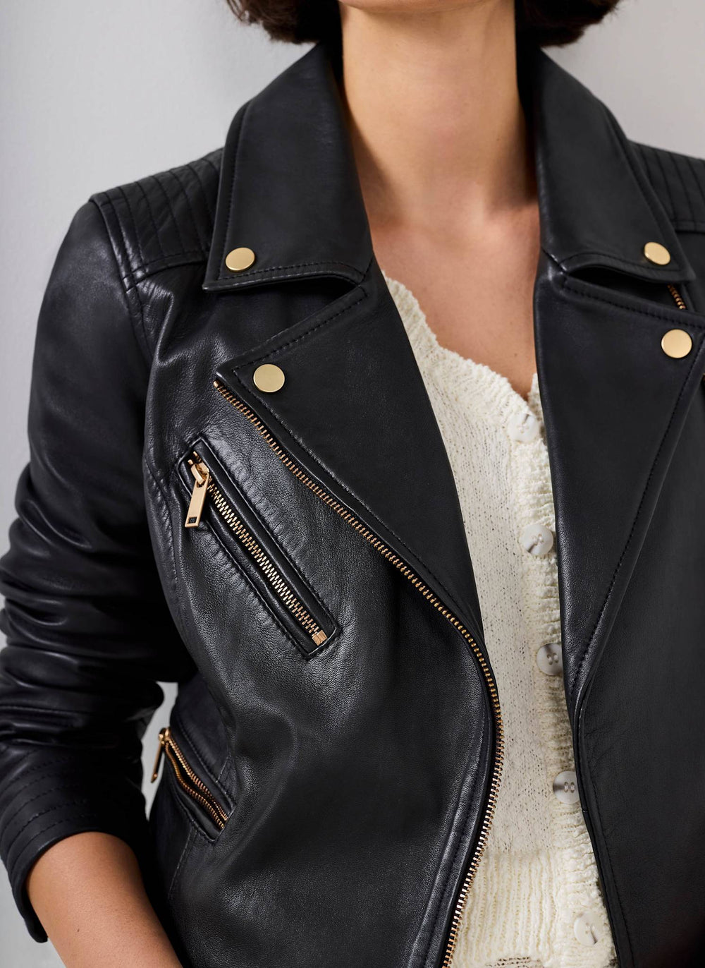 Black Leather Biker Jacket