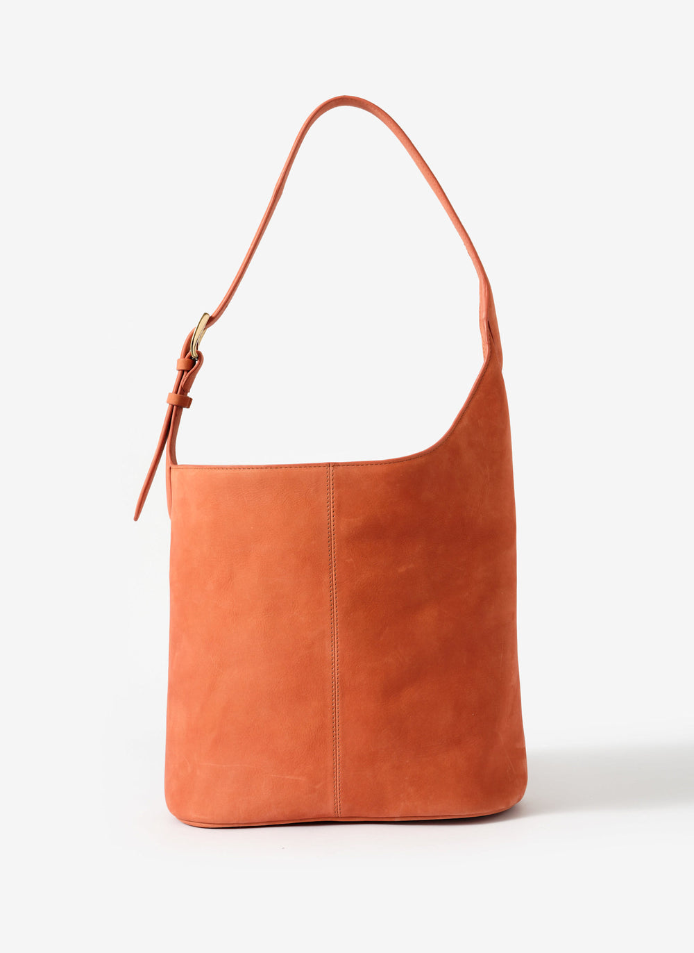 Alexa Orange Suede Bucket Bag