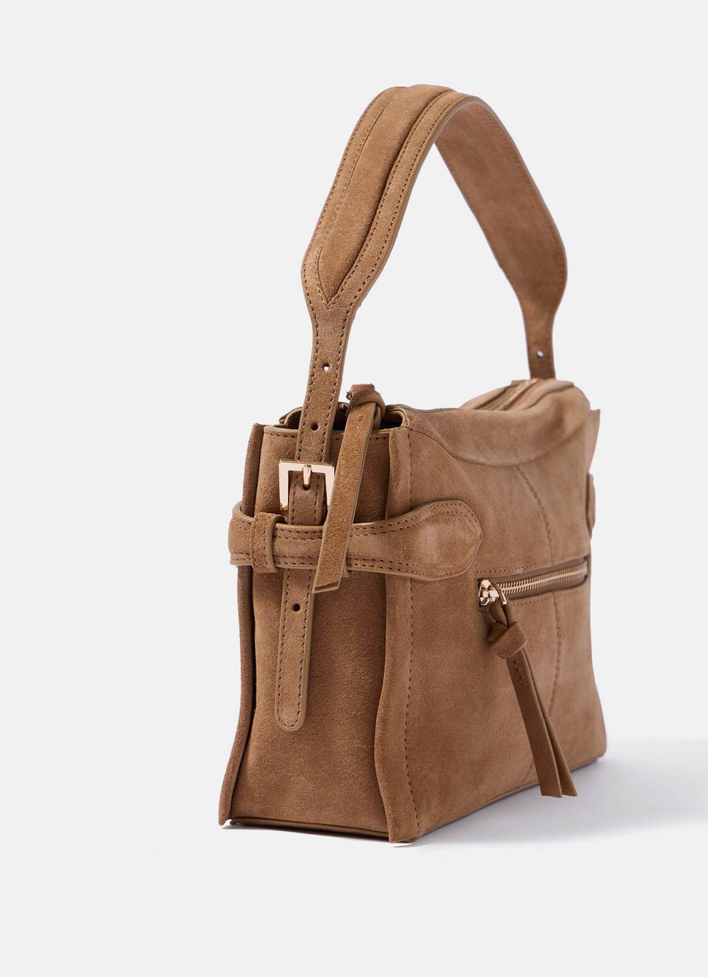 Annie Tan Suede Crossbody Bag