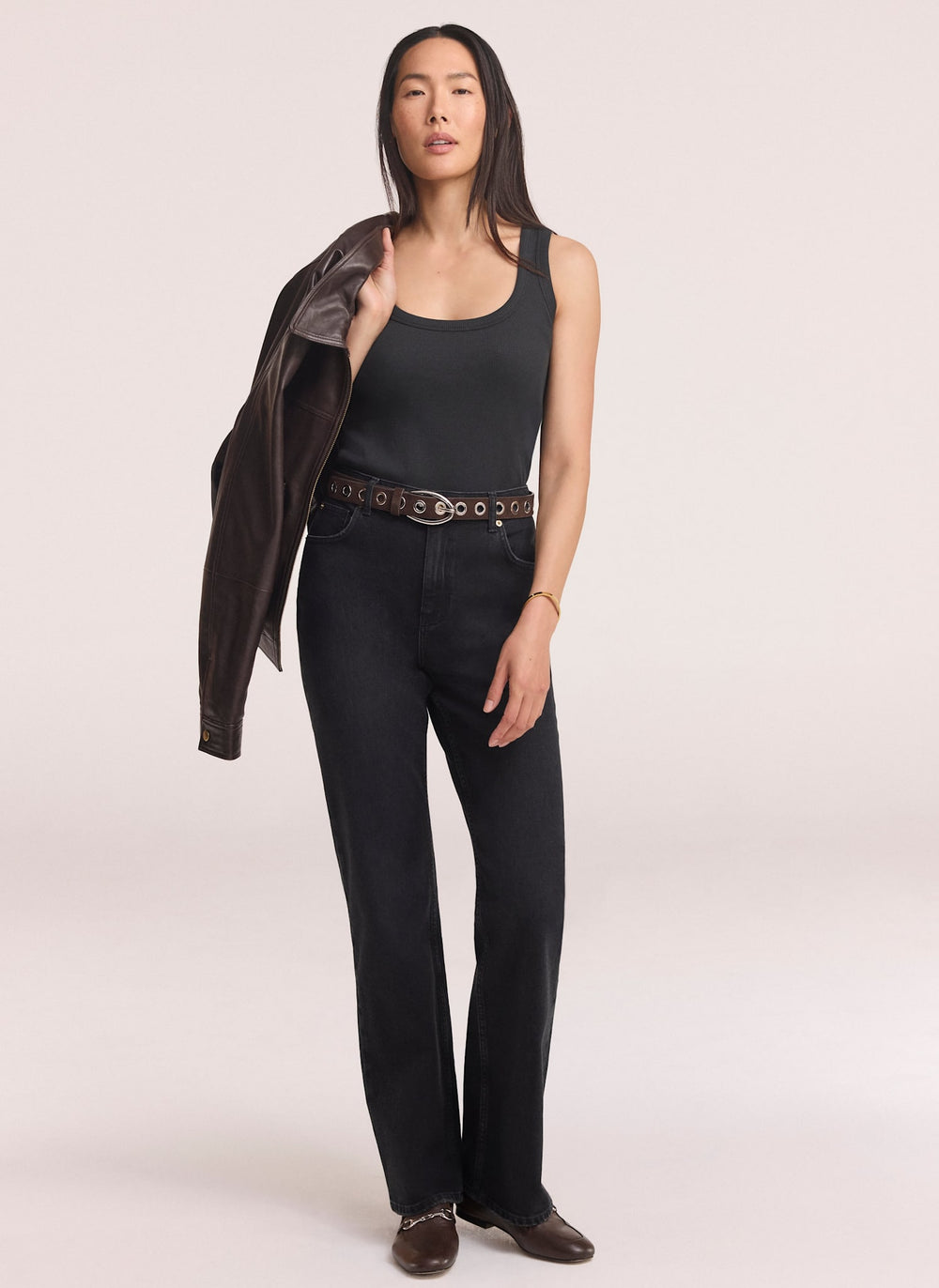 Washed Black 90s Straight Jeans