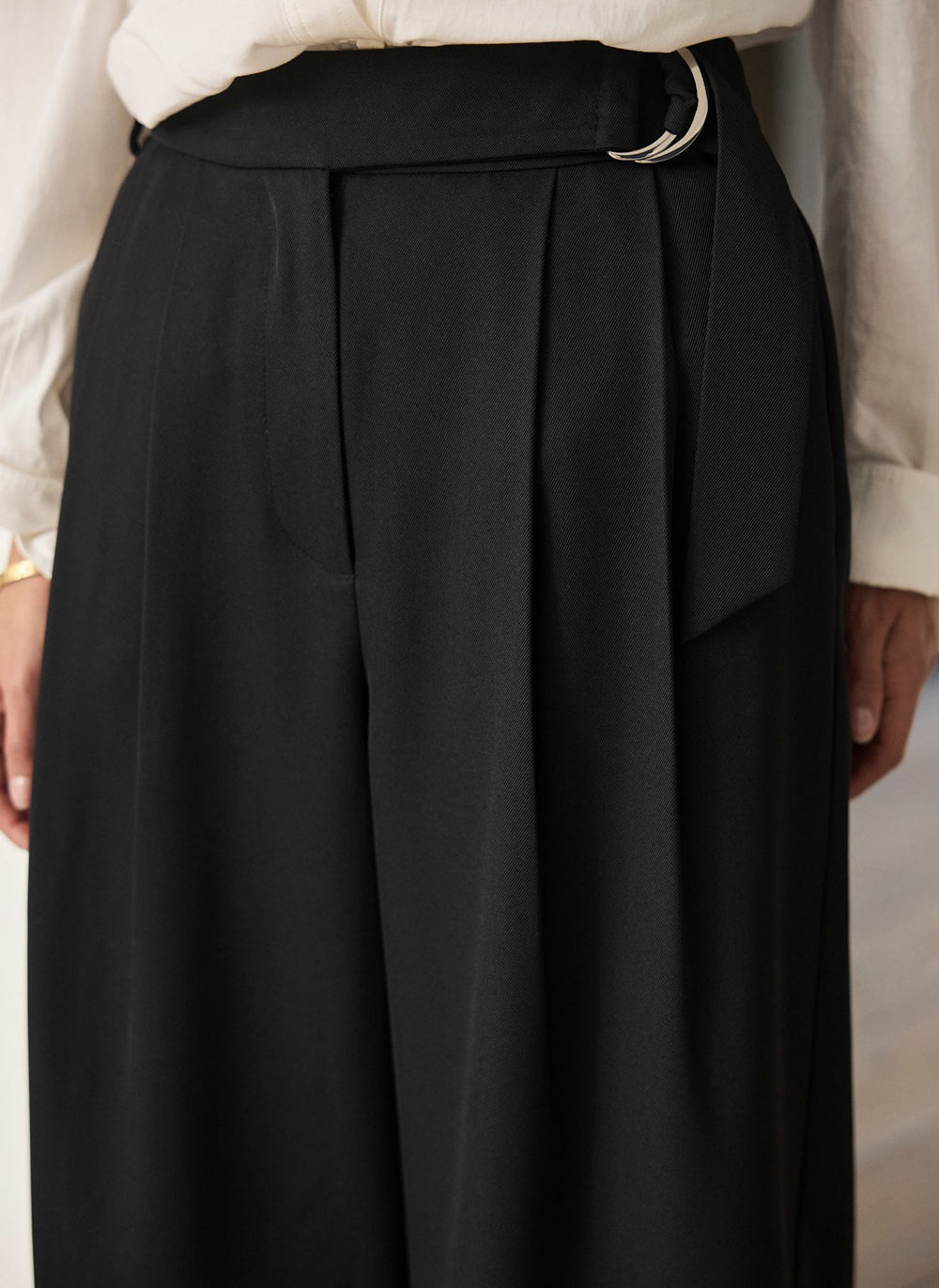 Black Cropped Utility Trousers
