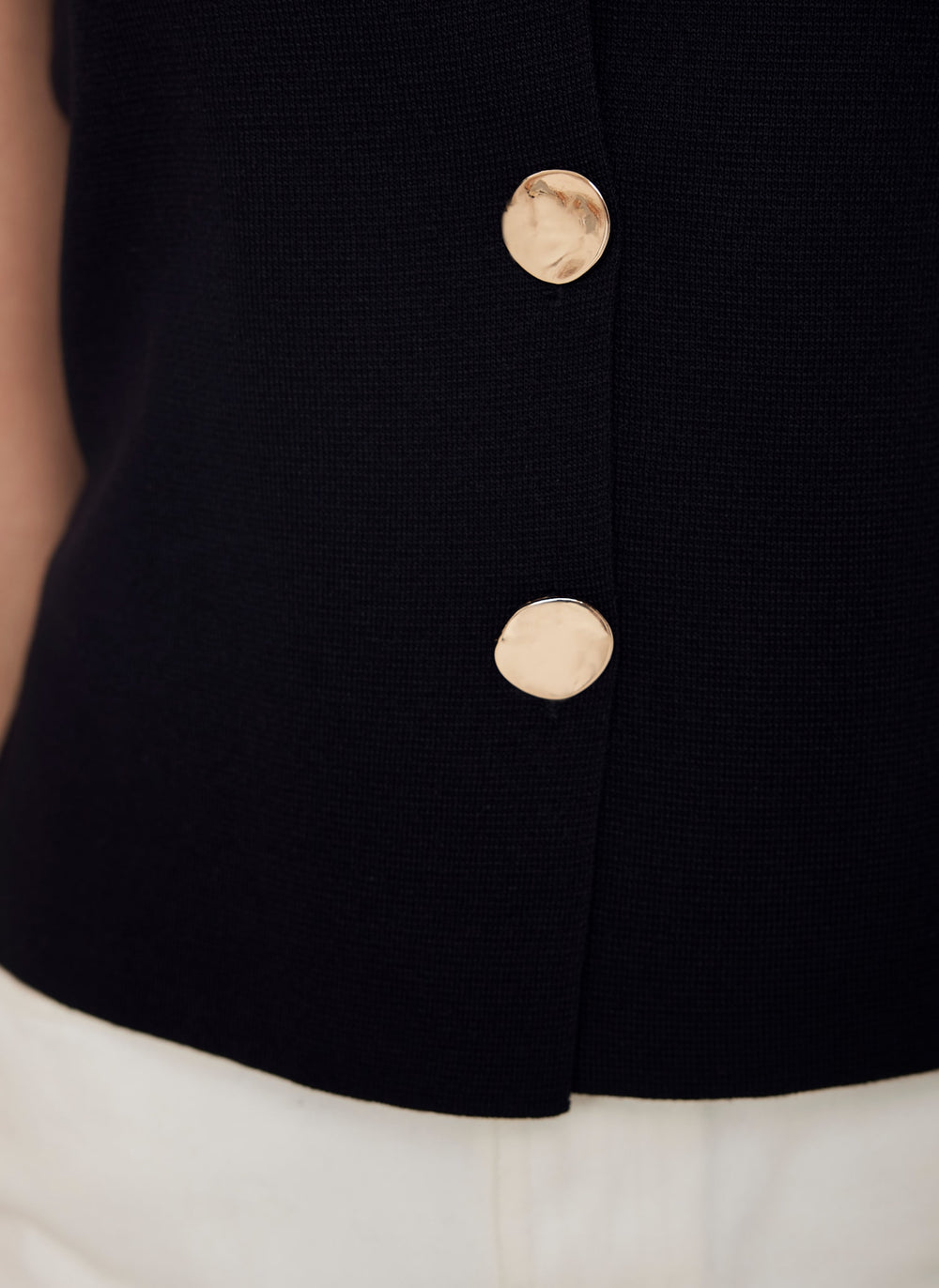 Black Knit Waistcoat