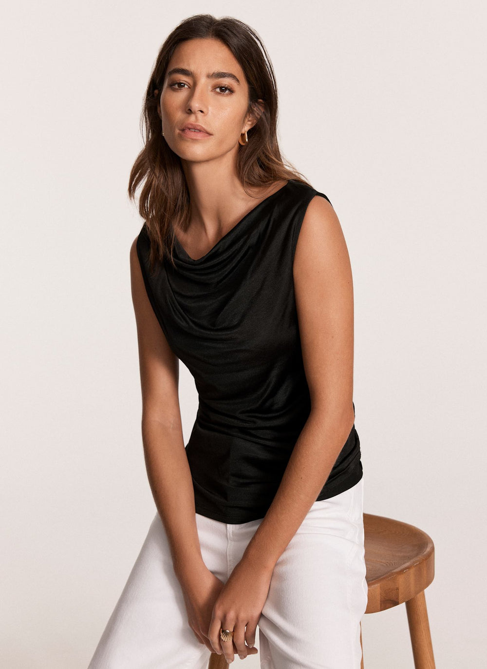 Black Draped Top