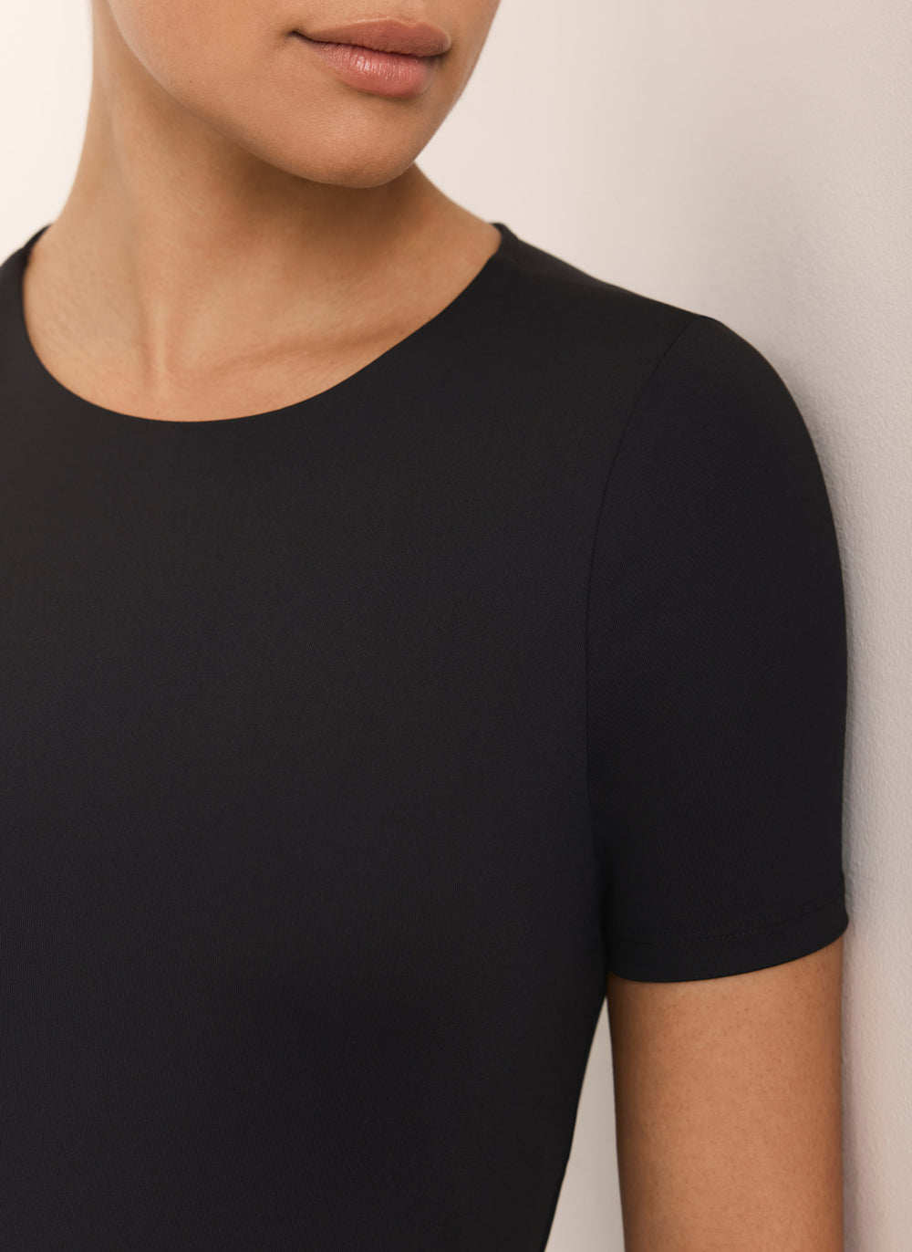 Black Layering Short Sleeve Top
