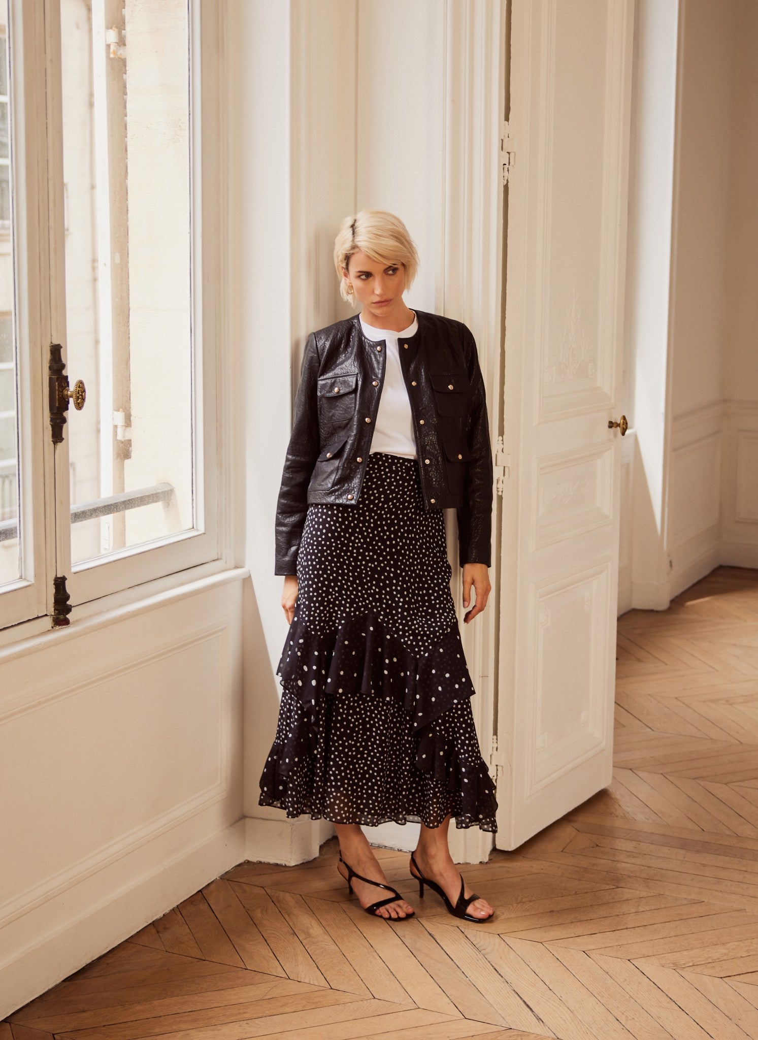 Mint Velvet Dotted Tulle Maxi Skirt Polka Dot Long Skirts Outlet