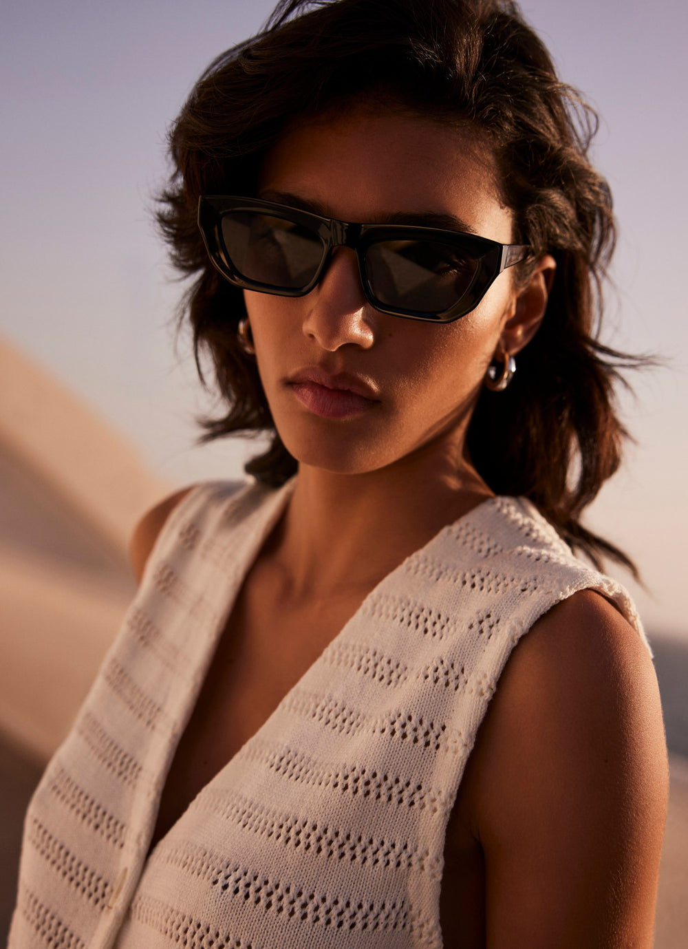 Black Rectangular Sunglasses