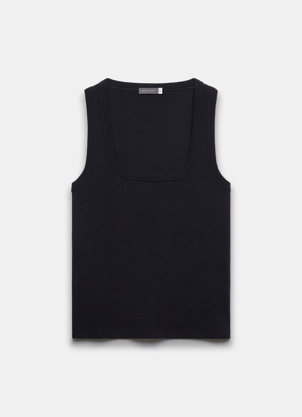 Black Scoop Neck Vest