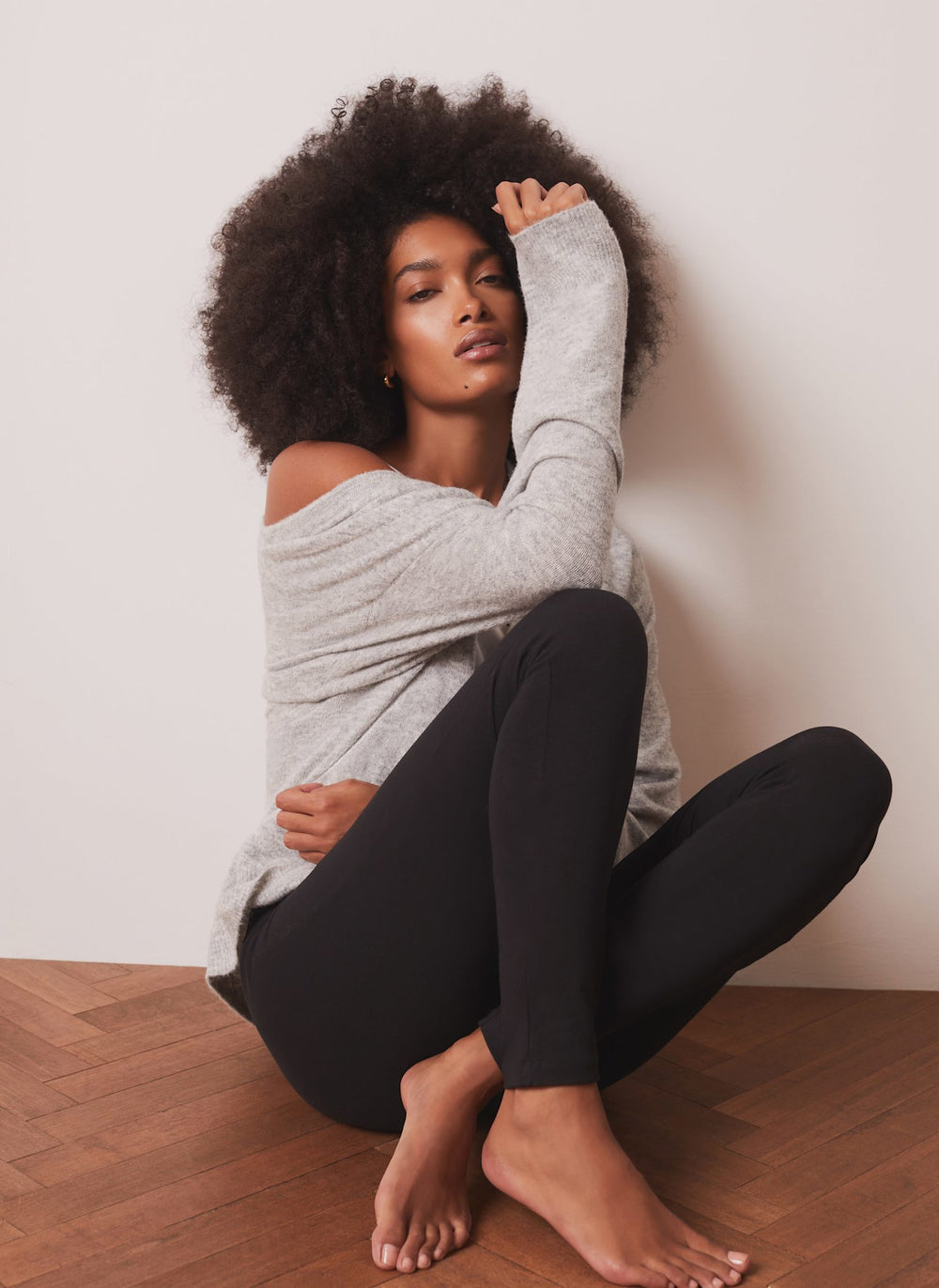 Black Jersey Straight Leggings