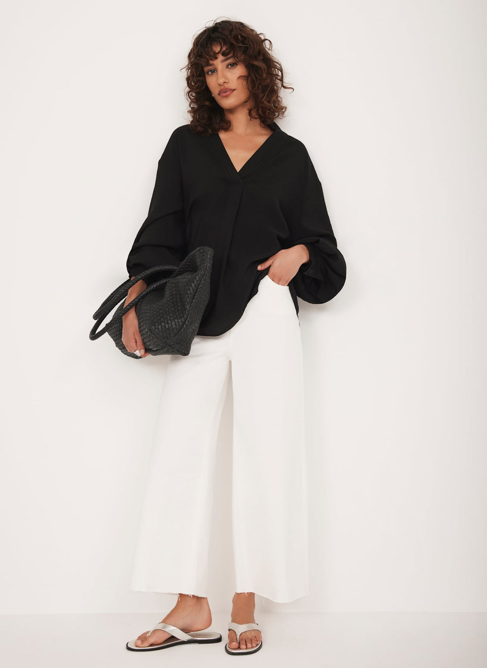 Black Throw On Shirt