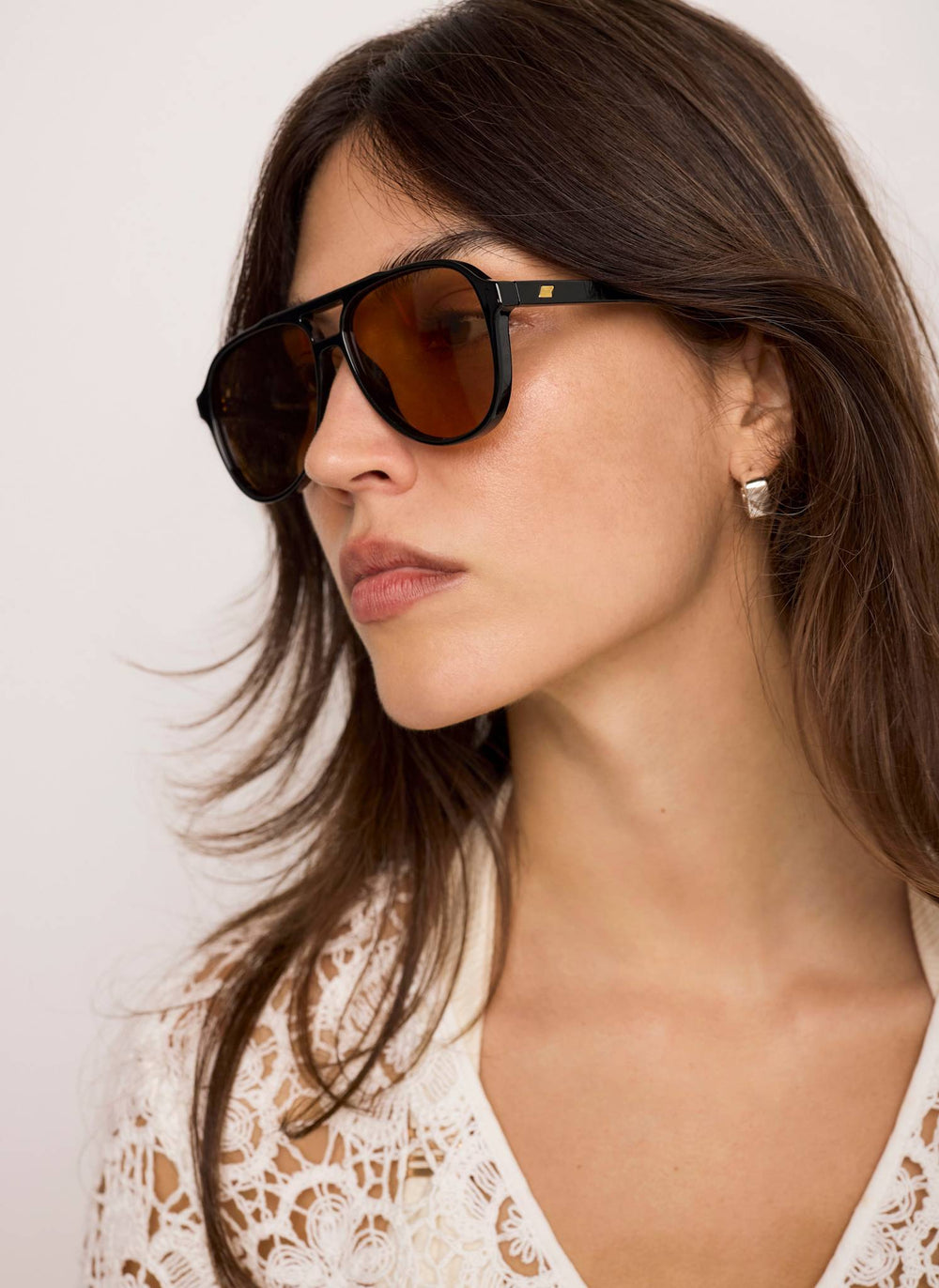 Le Specs Tragic Magic Black Aviator Sunglasses