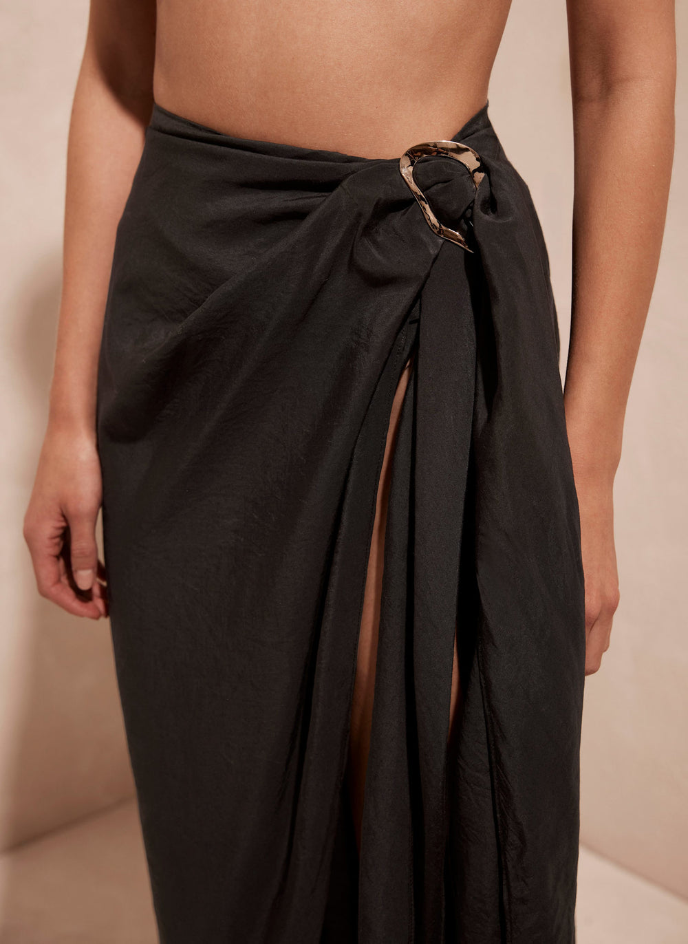 Black Gold Trim Sarong