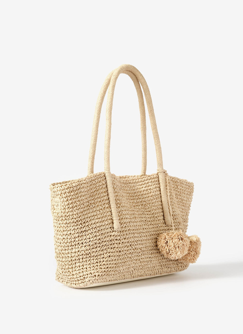 Blake Cream Woven Tote Bag