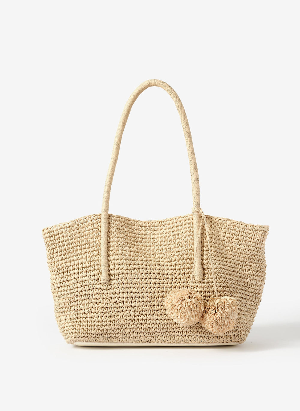 Blake Cream Woven Tote Bag