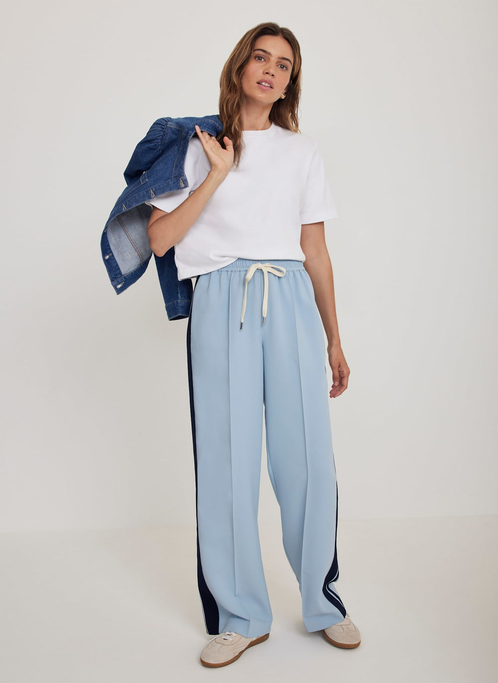 Blue Side Stripe Trousers