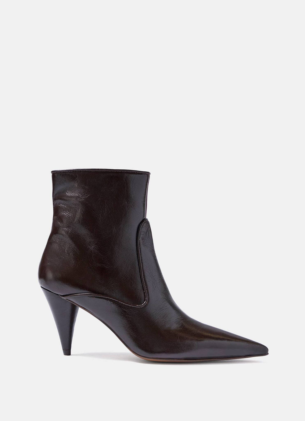 Brooke Brown Leather Ankle Boots