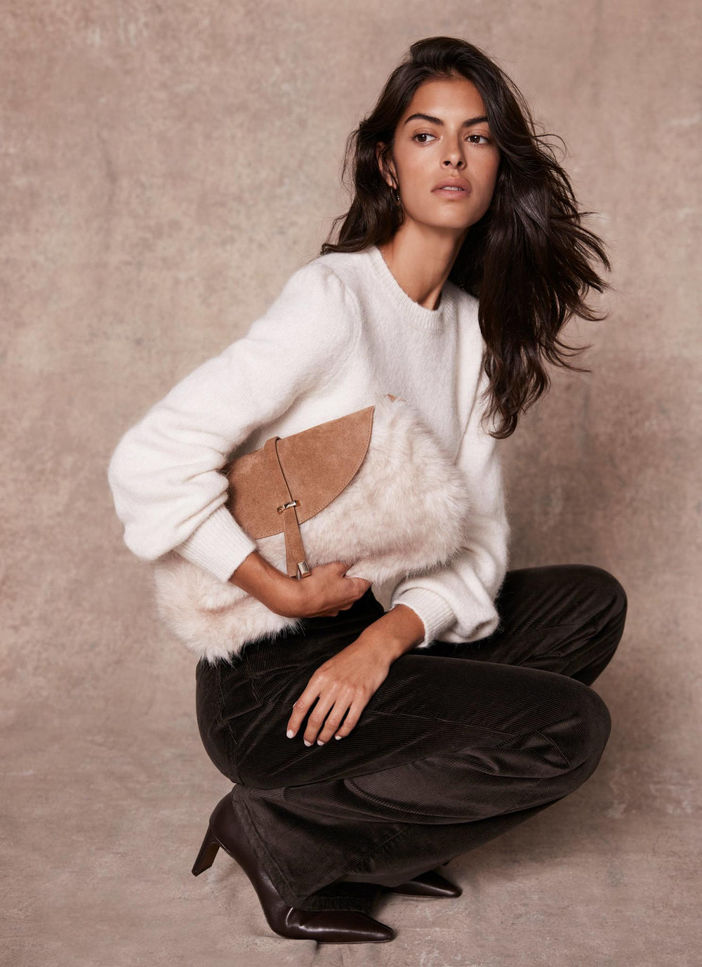 Brown Corduroy Flared Trousers