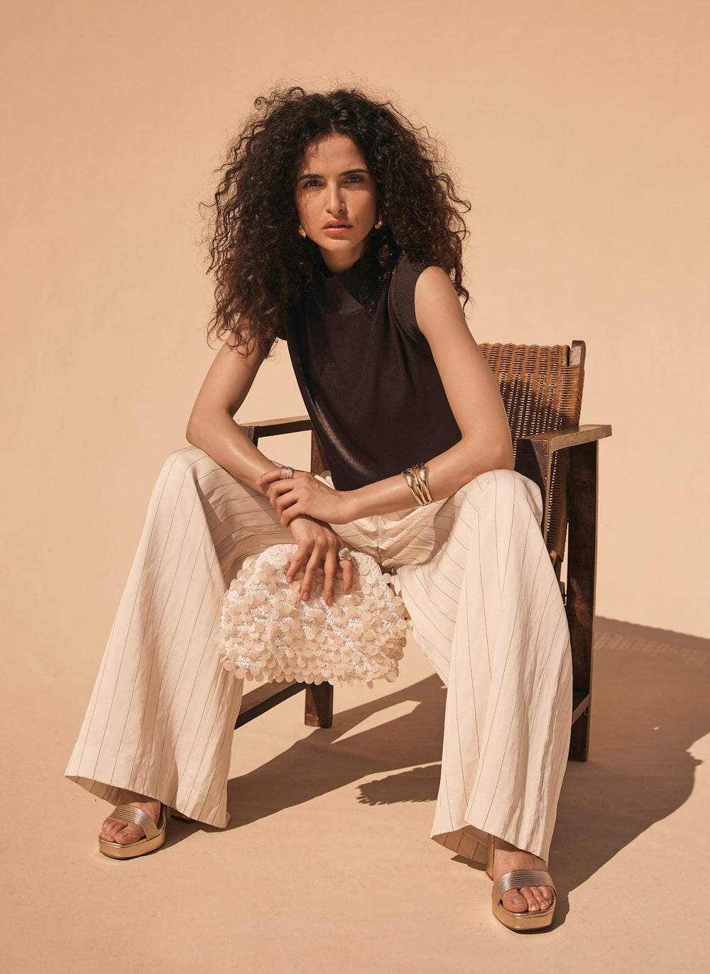 Brown Sleeveless Top