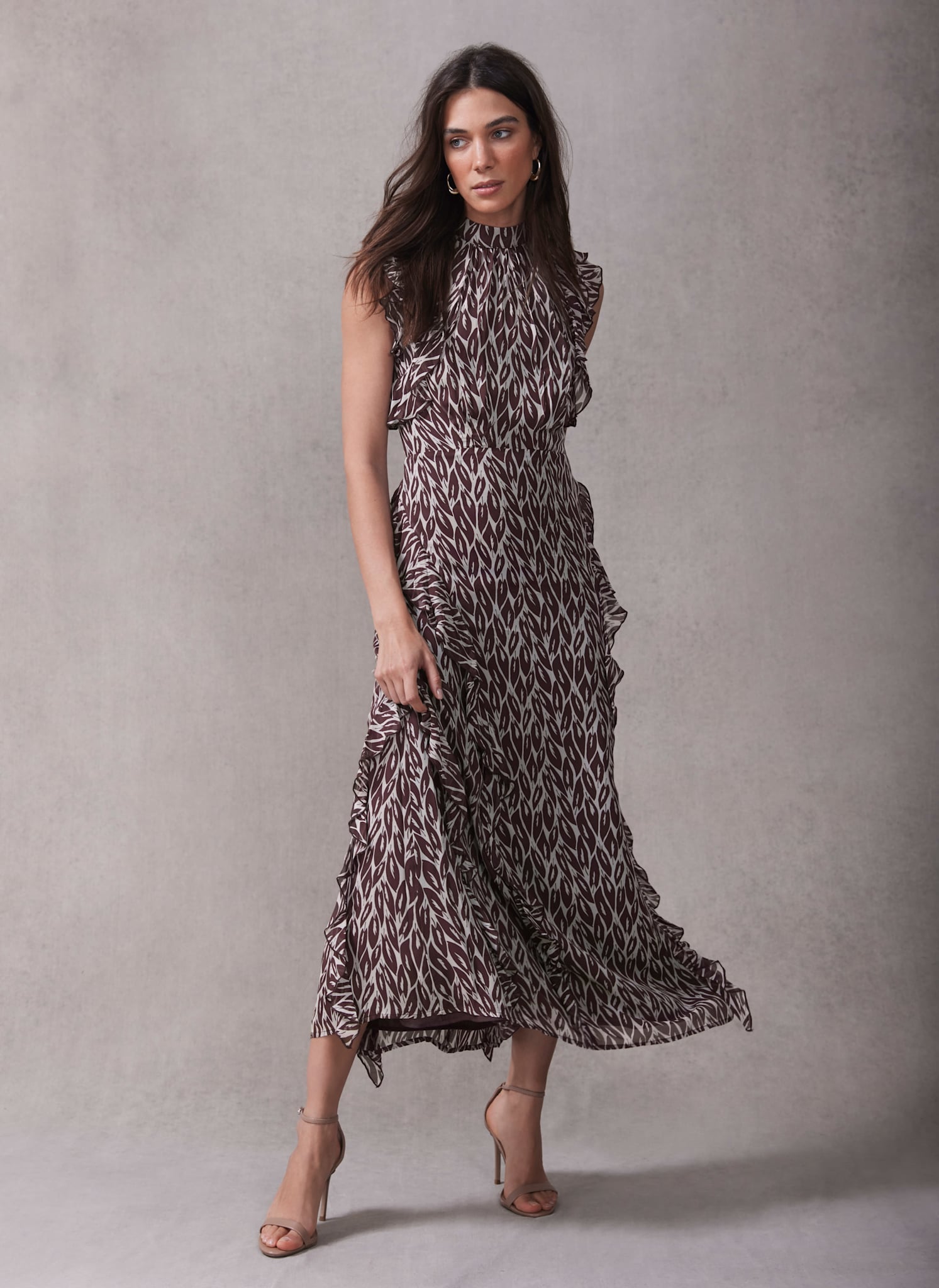 mint velvet boho maxi dress Mint Velvet Paisley Print Boho Maxi Dress | Size 04 | Blue | Long Sleeve