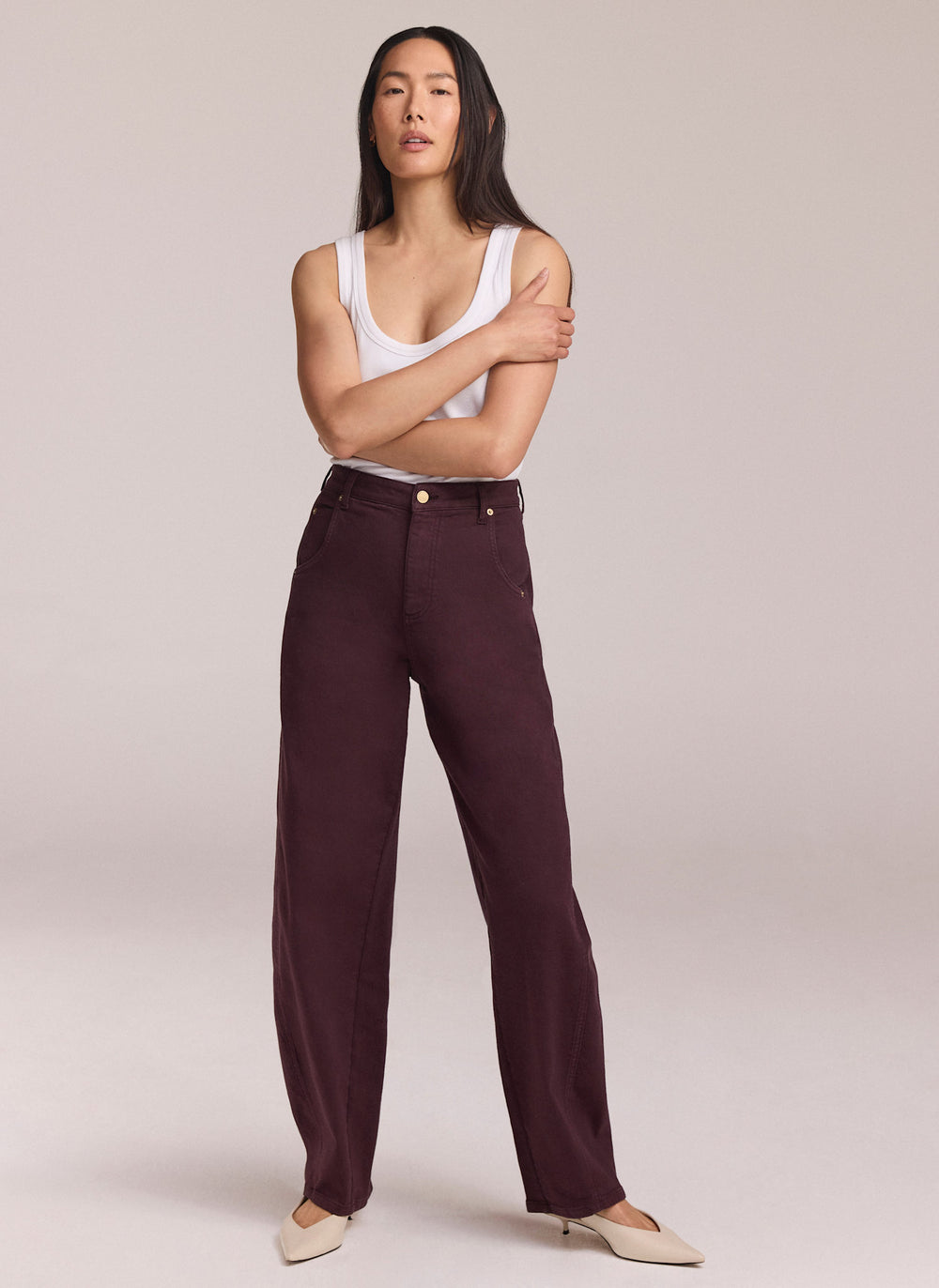 Burgundy Ultimate Barrel Jeans