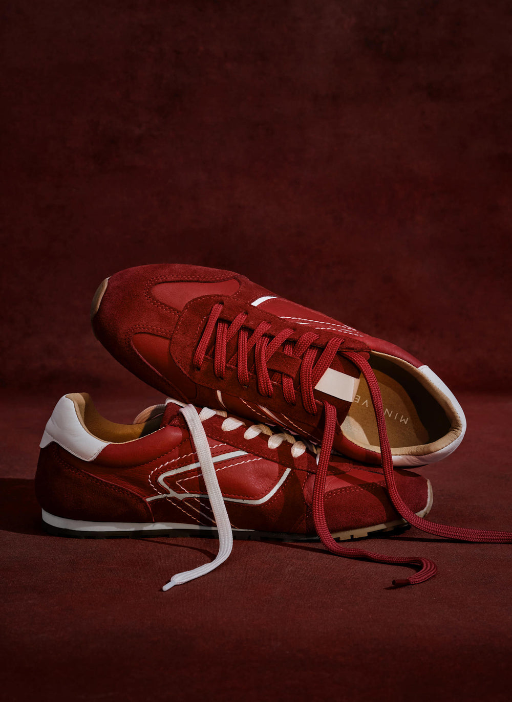 Cali Red Suede Trainers