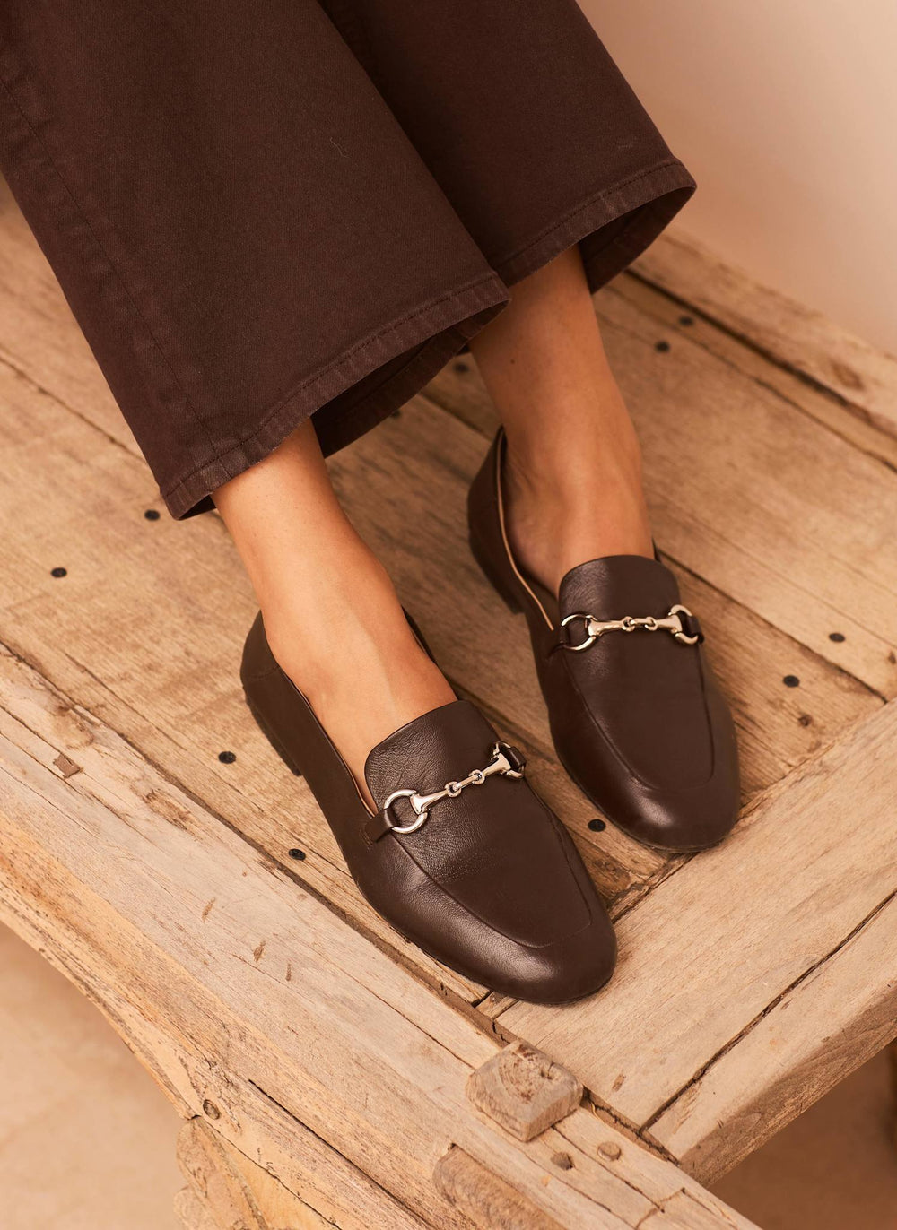 Camille Brown Leather Loafers