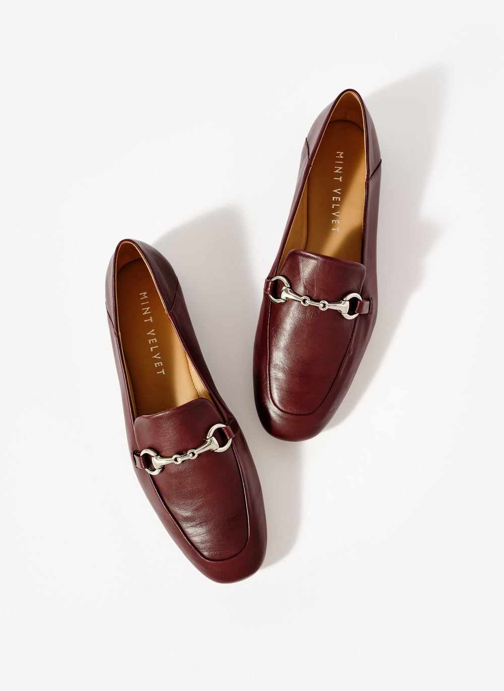 Camille Burgundy Leather Loafers