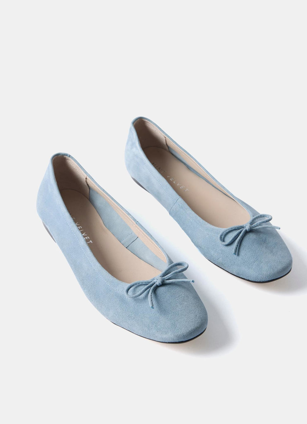 Carla Blue Suede Ballet Flats