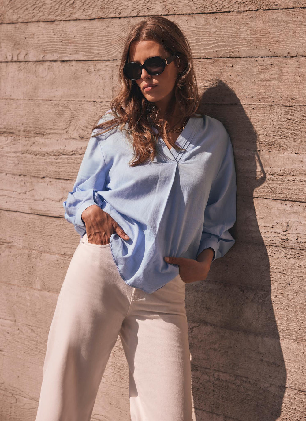 Blue Chambray Blouse