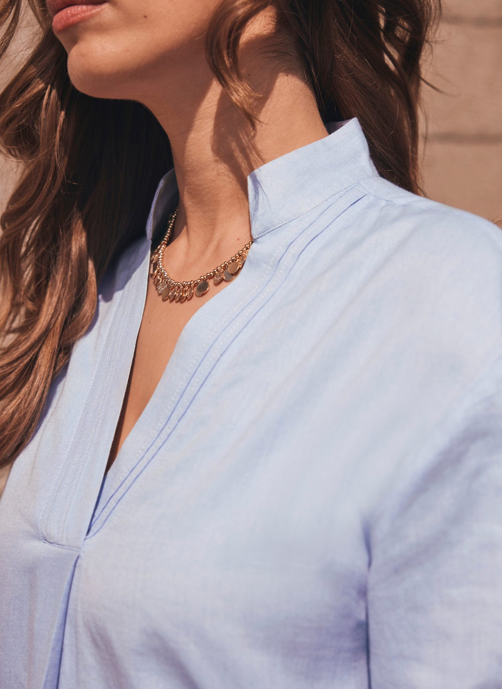 Blue Chambray Blouse