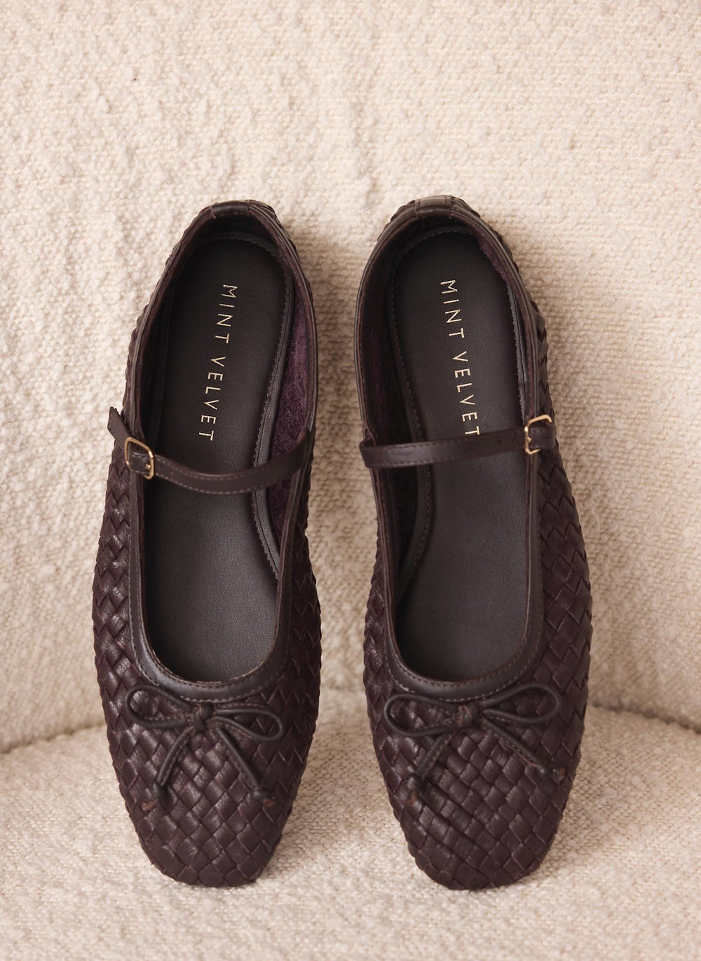 Charley Burgundy Leather Woven Pumps