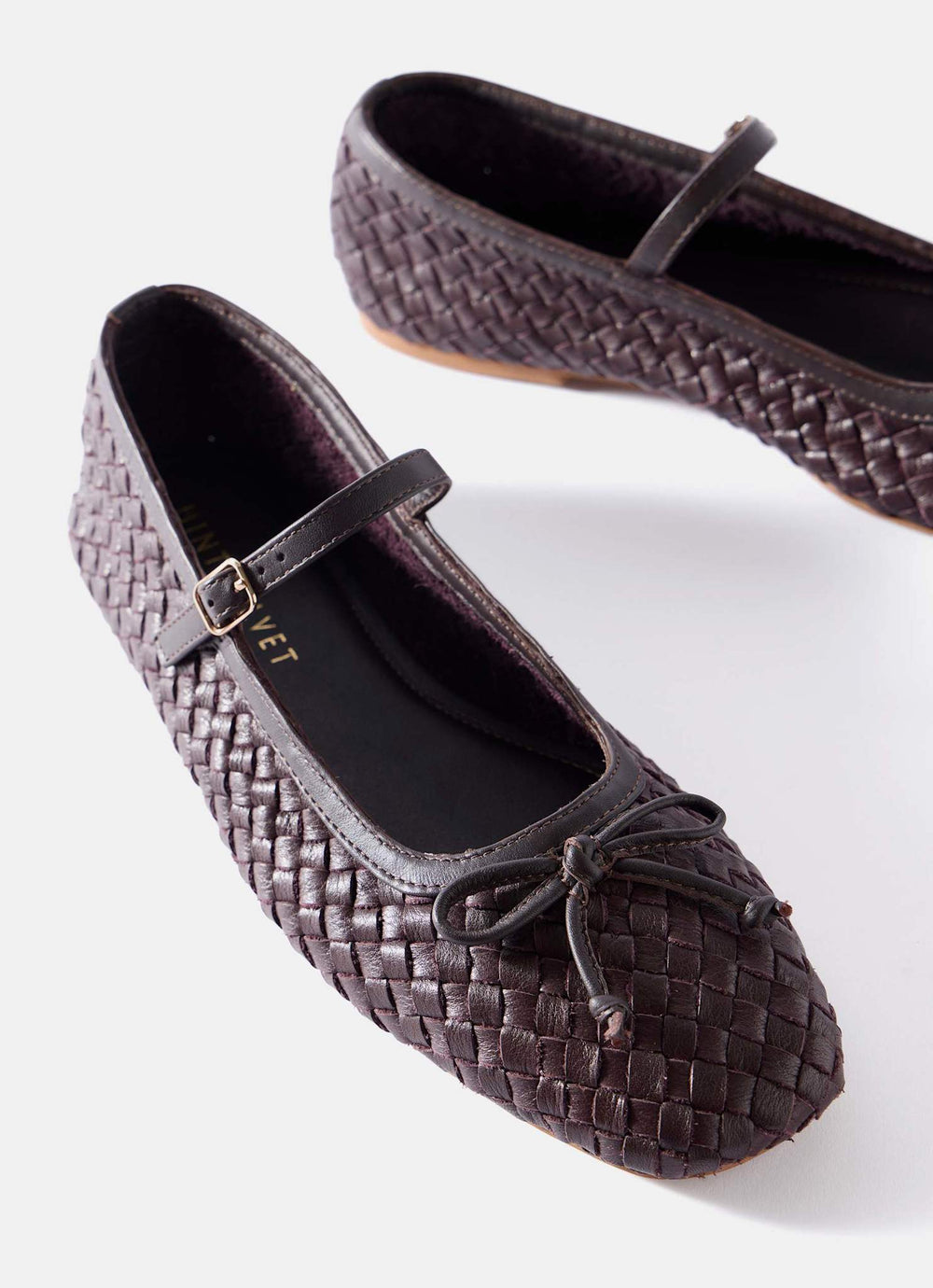 Charley Burgundy Leather Woven Pumps