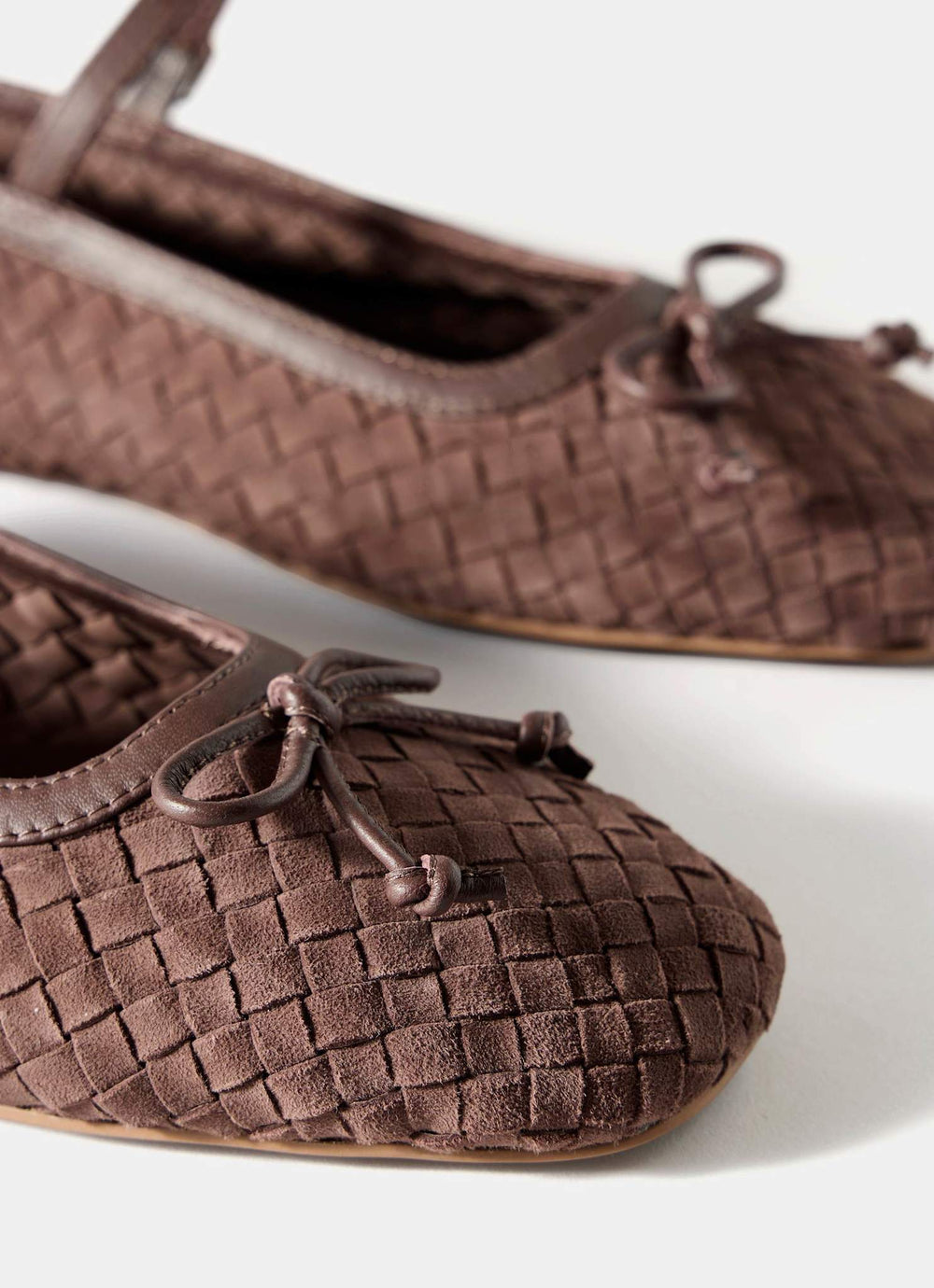 Charley Brown Suede Woven Pumps