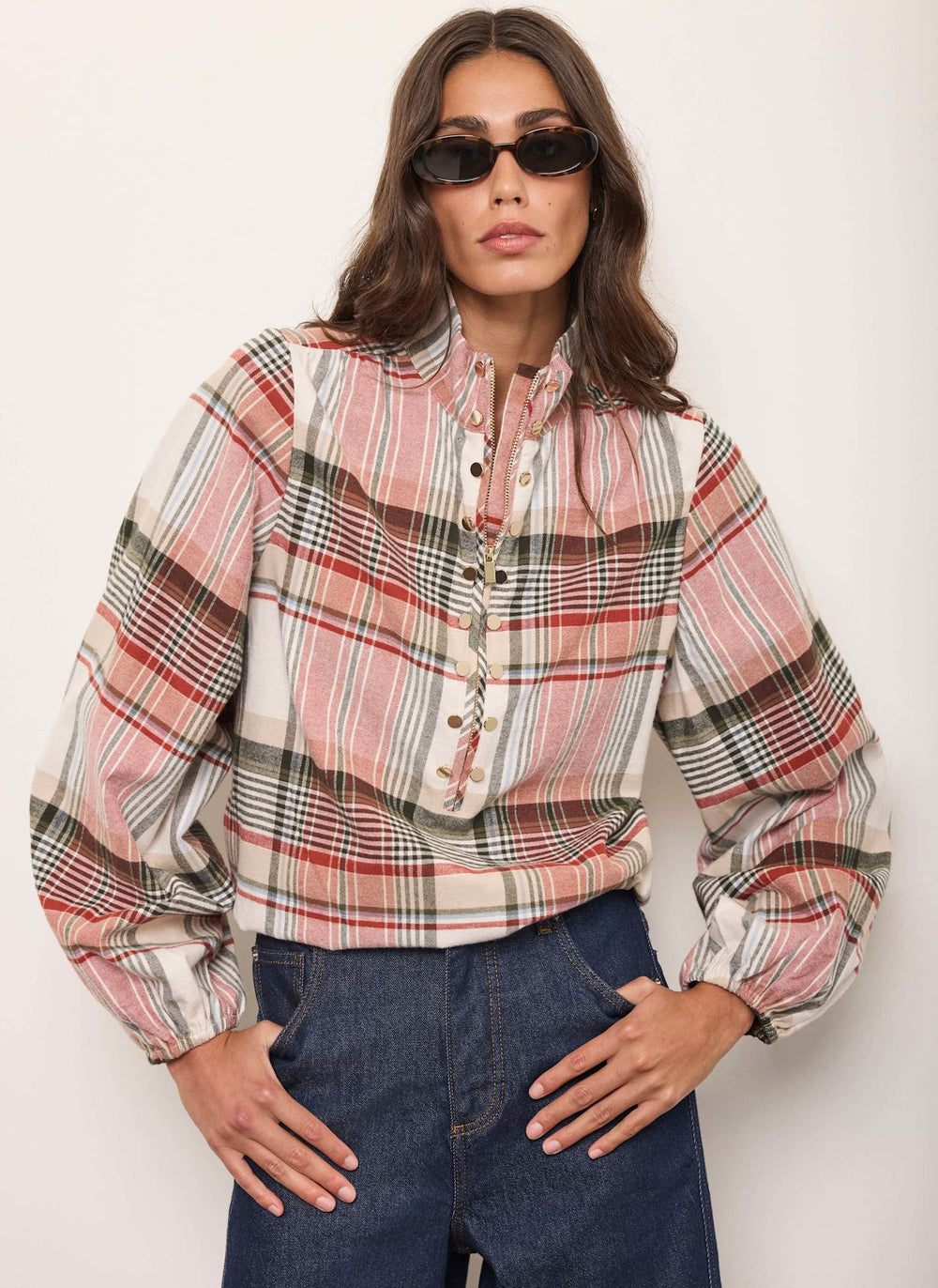 Neutral Checked Cotton Shirt