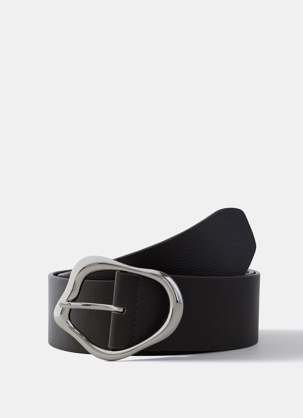 Brown Leather Wide Belt