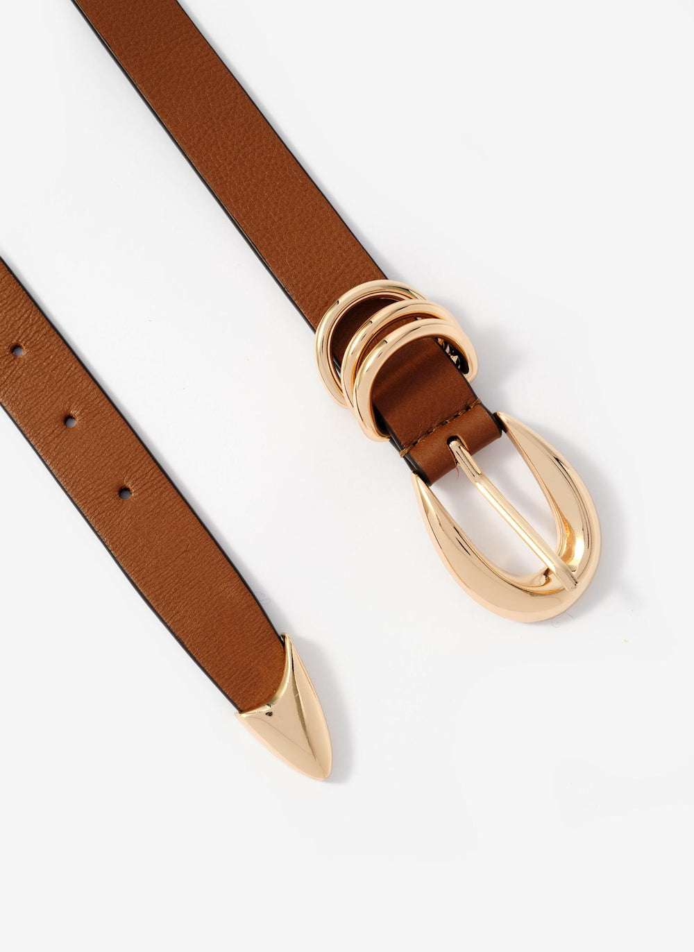 Tan Leather Buckle Belt