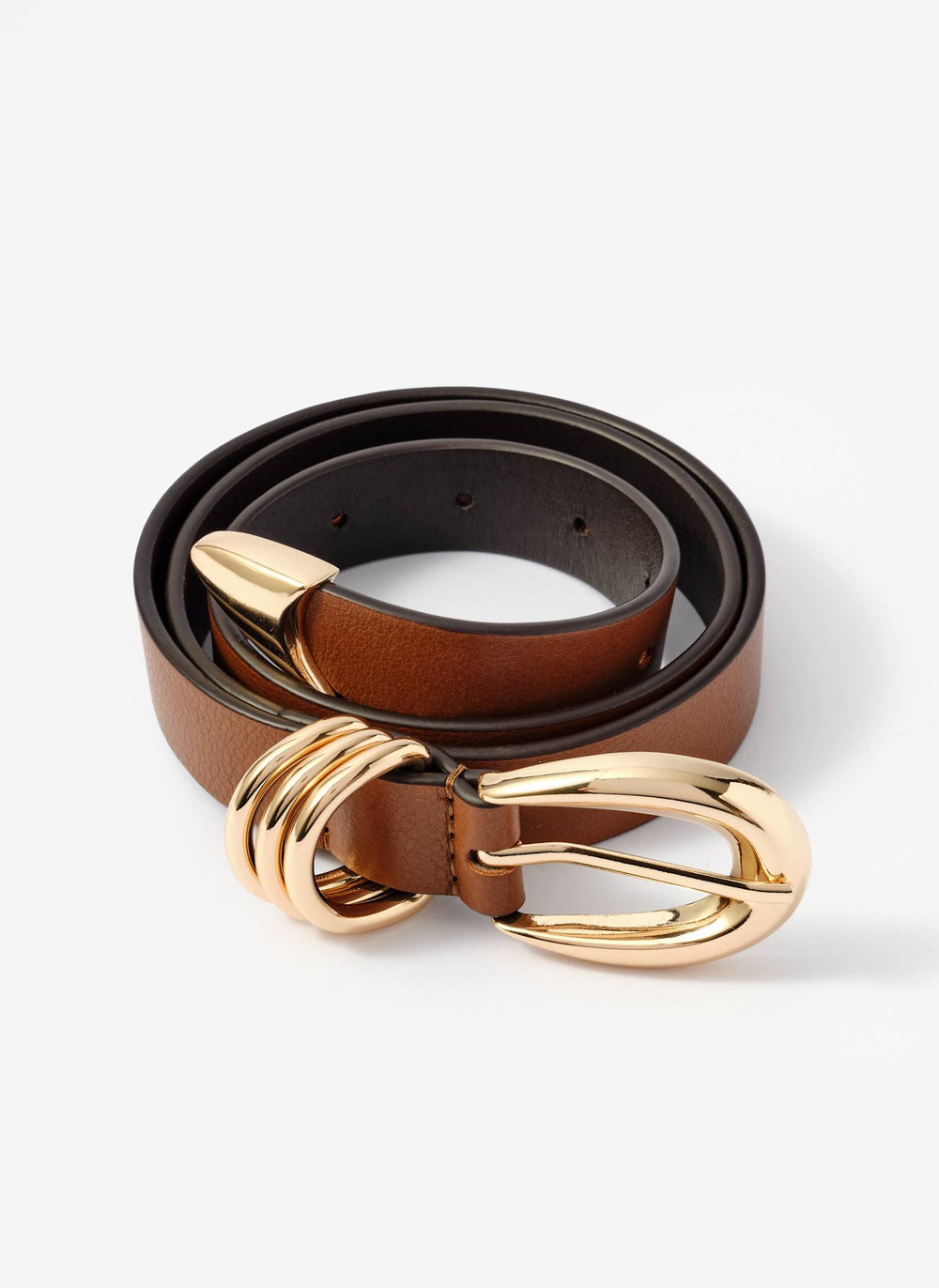 Tan Leather Buckle Belt