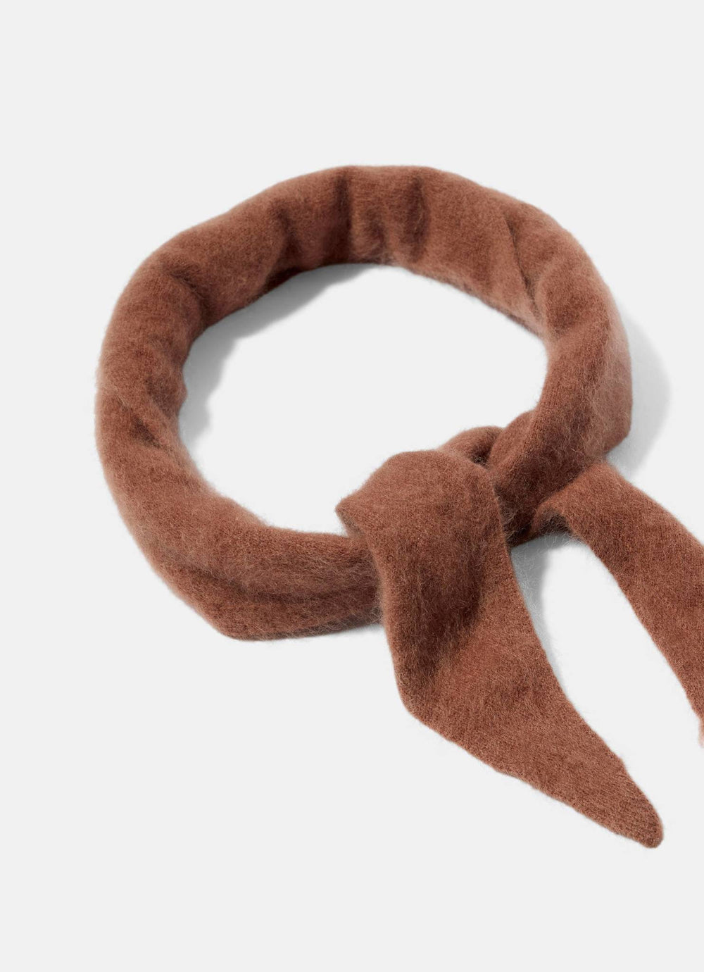 Burnt Orange Brushed Wool Mini Neck Scarf