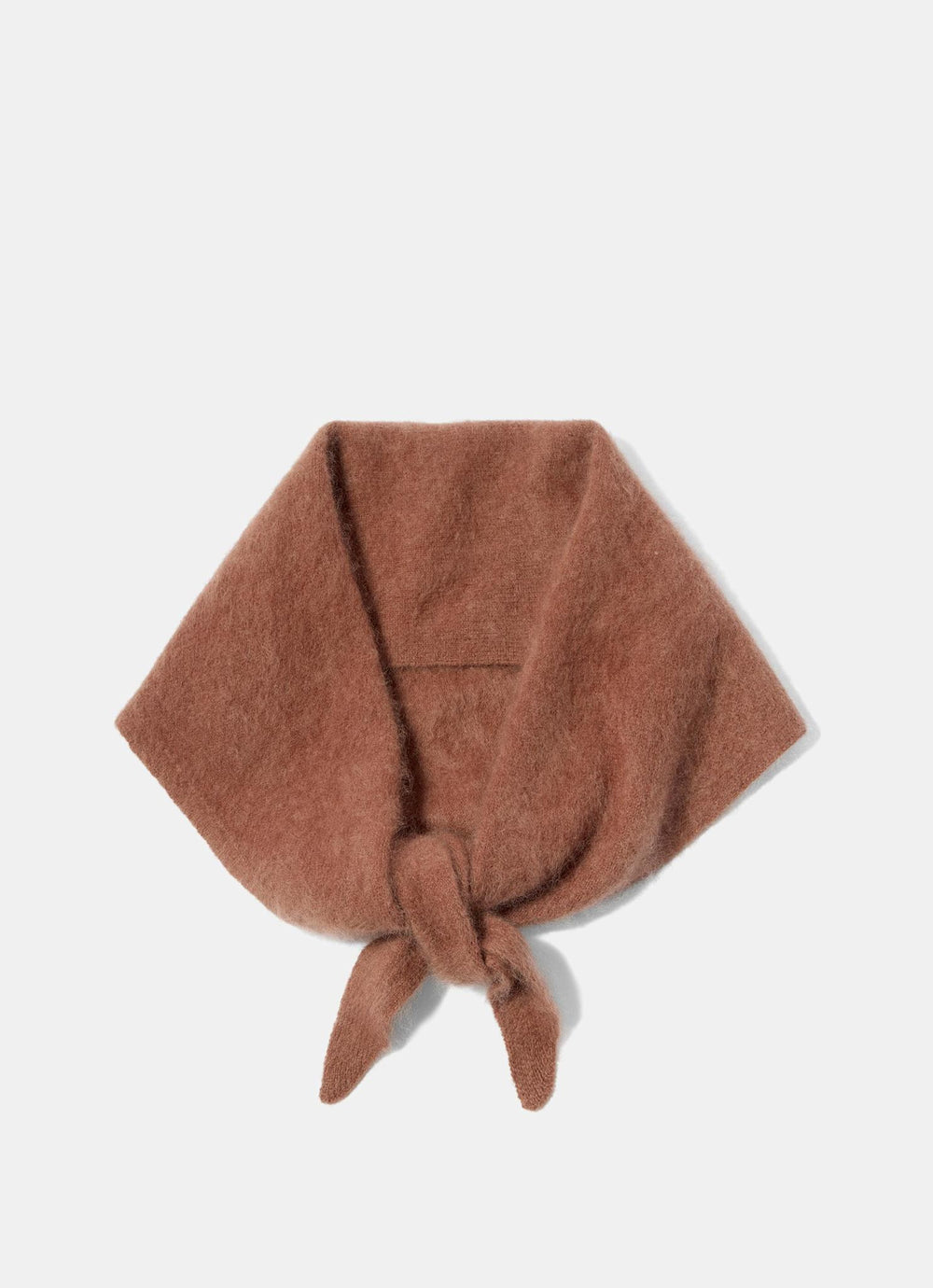 Burnt Orange Brushed Wool Mini Neck Scarf
