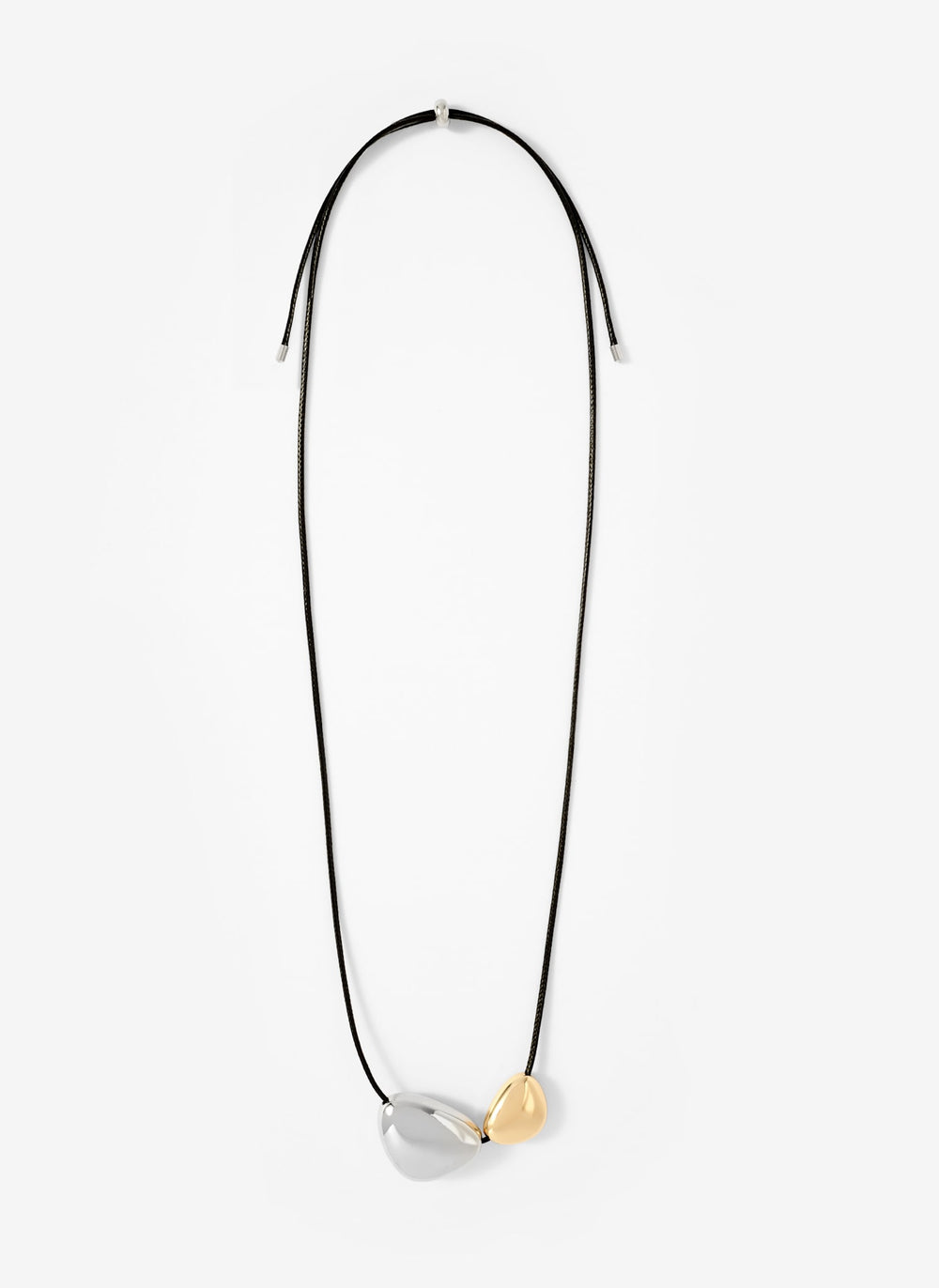Mixed Metal Rope Pendant Necklace