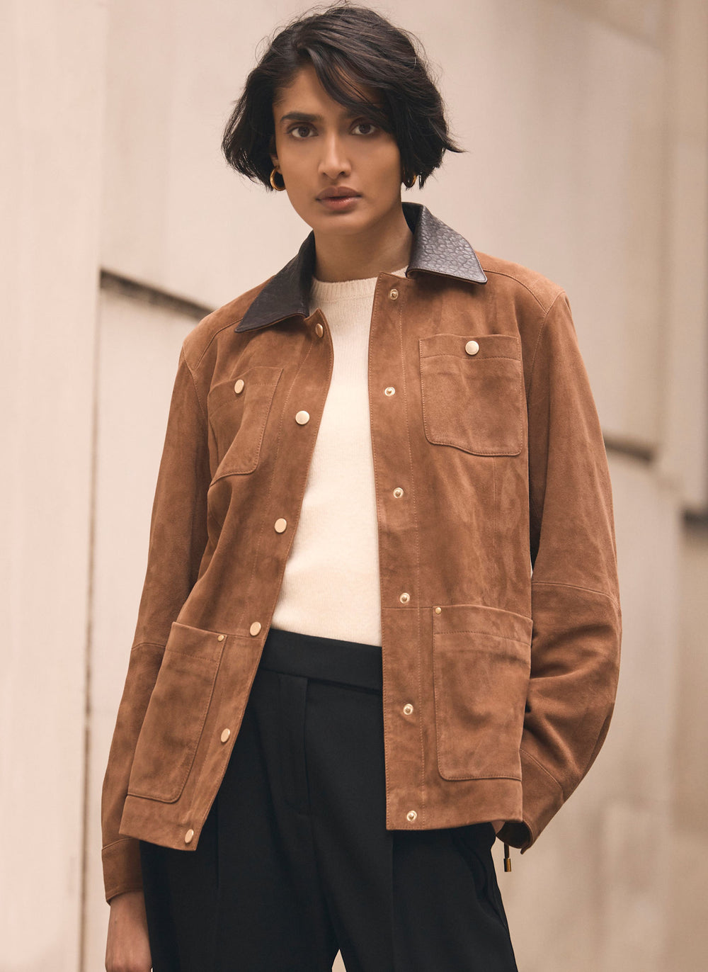 Tan Suede Barn Jacket
