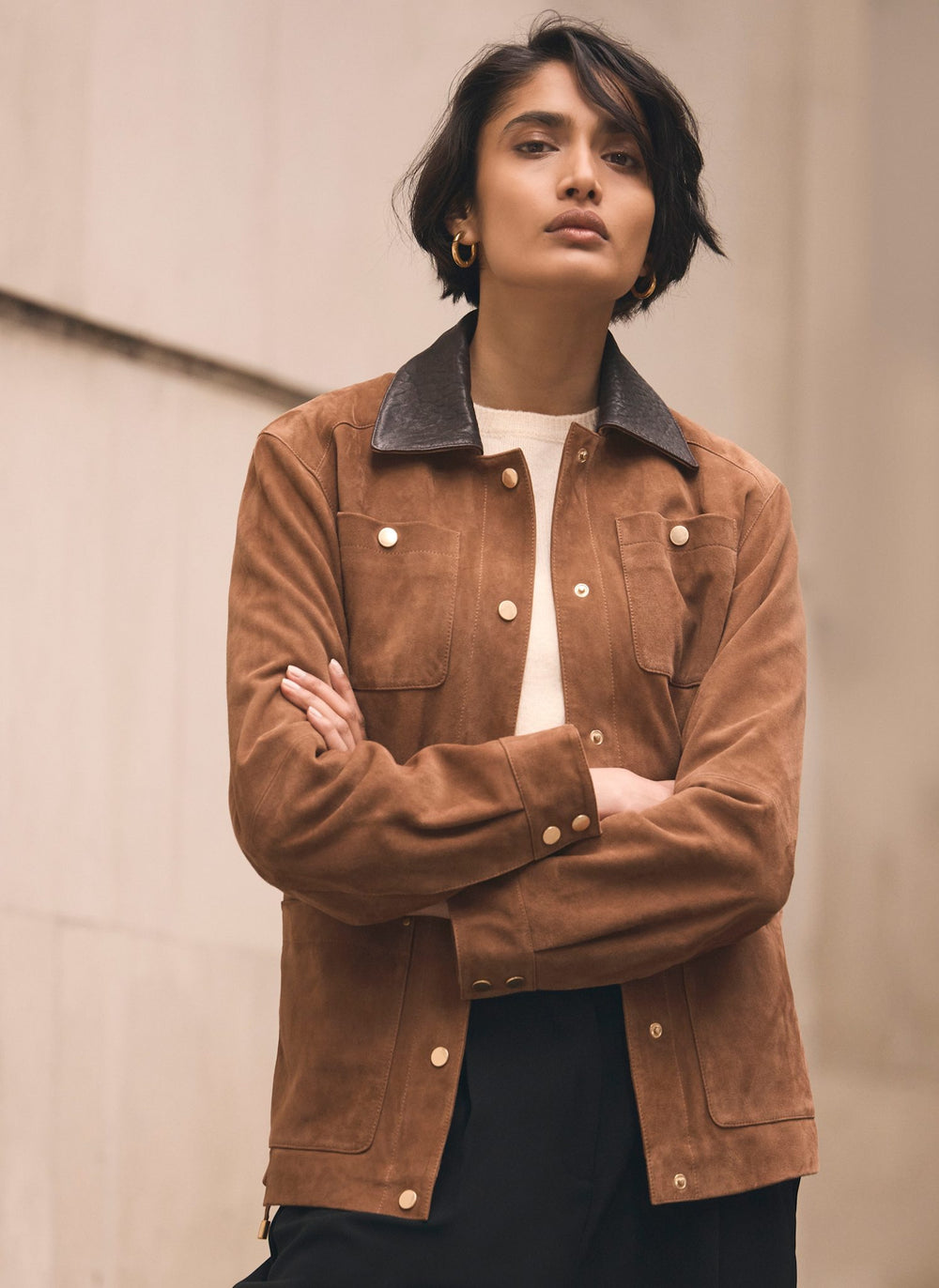 Tan Suede Barn Jacket