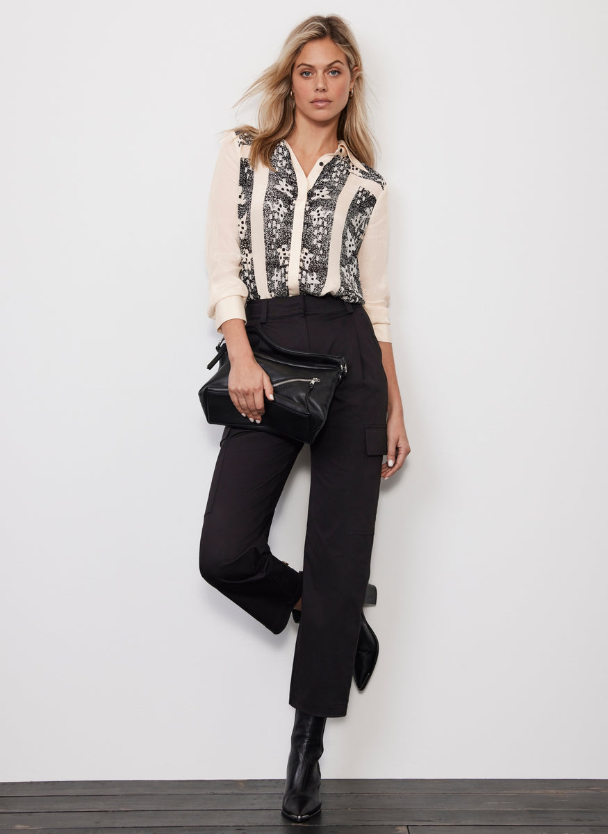 Cream Lace Print Shirt Mint Velvet