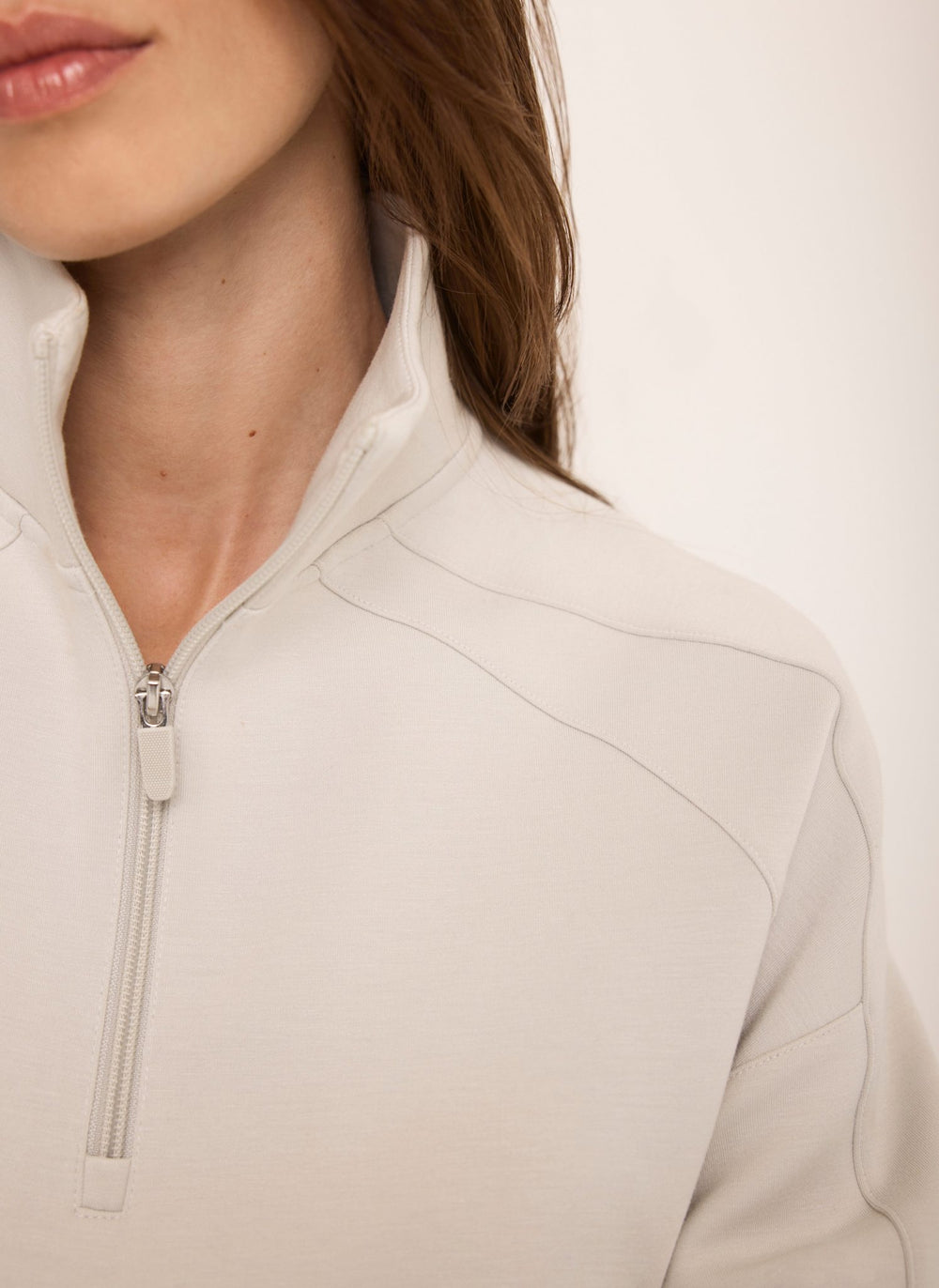 Cream Super Soft Zip Up Sweatshirt