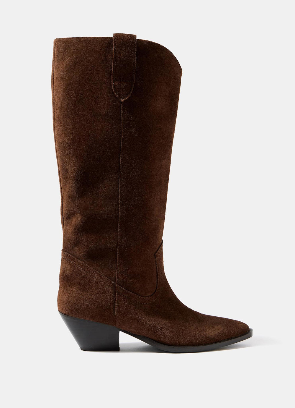 Dakota Brown Suede Knee High Cowboy Boots