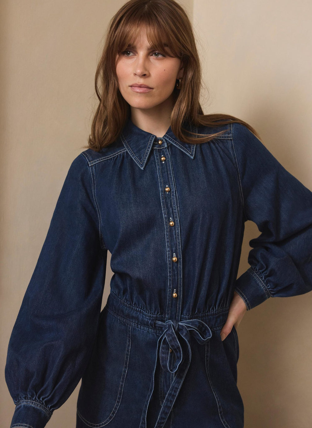 Dark Indigo Denim Jumpsuit