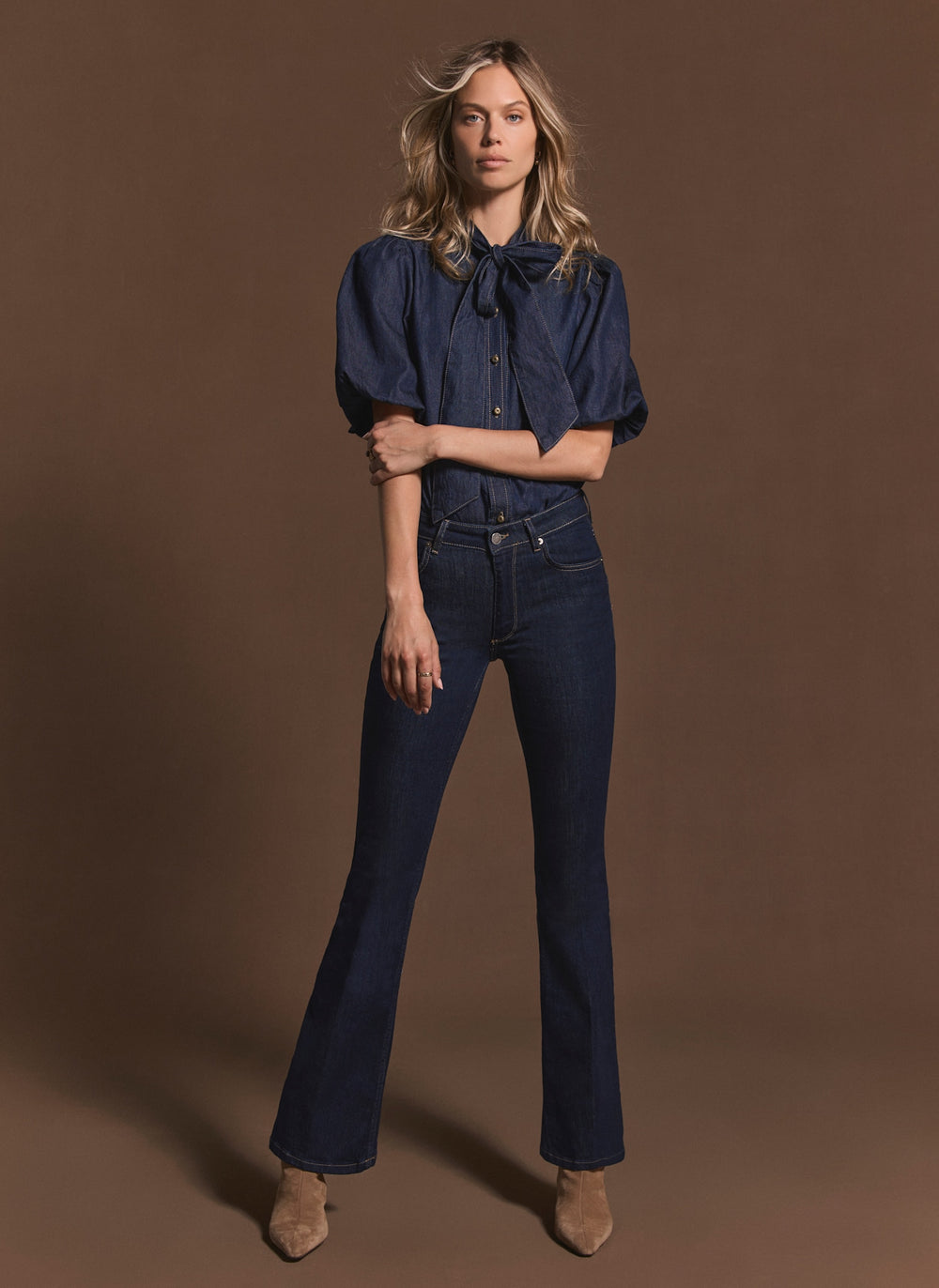 Dark Indigo Flare Jeans