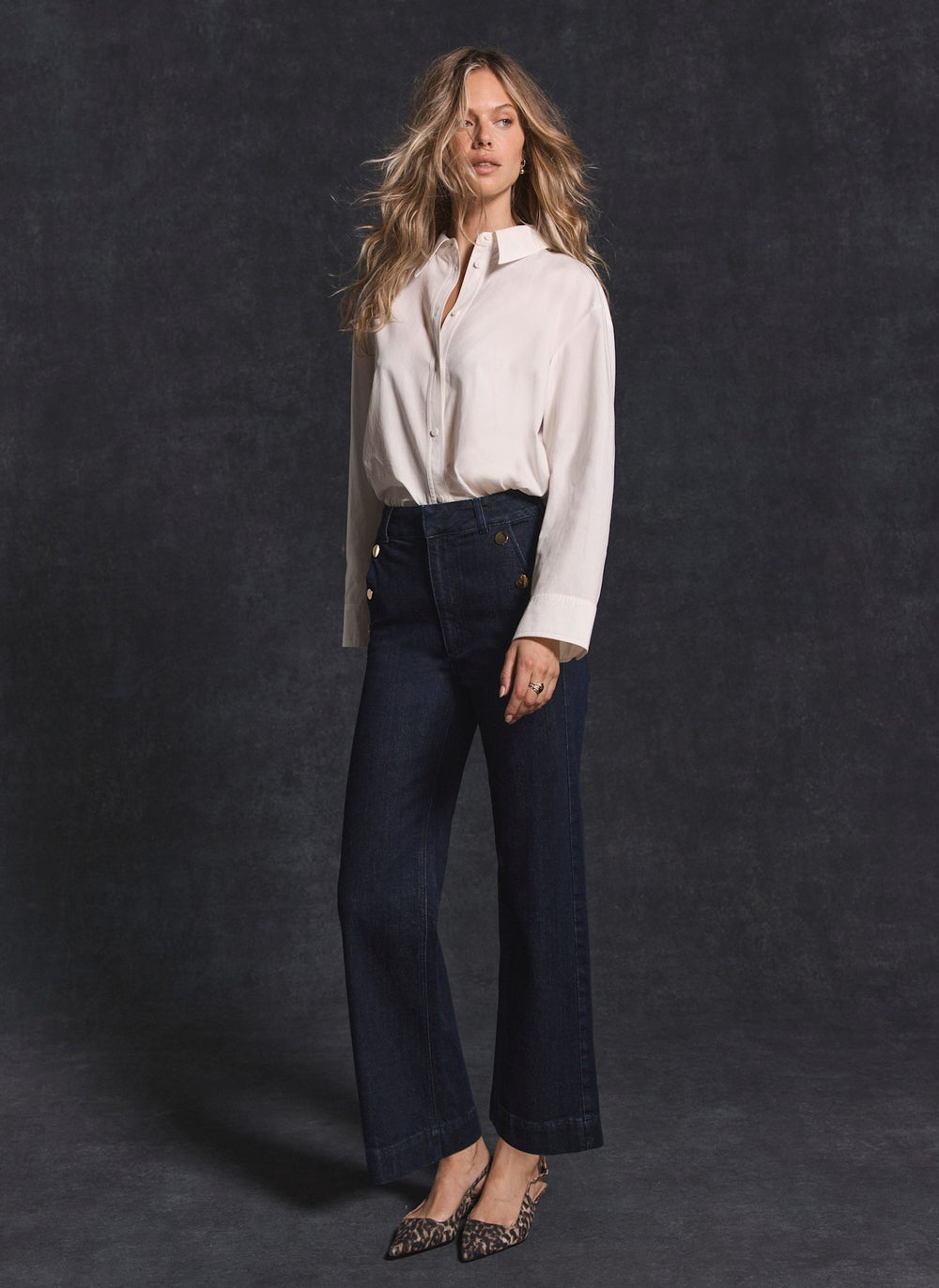 Dark Indigo Cropped Jeans