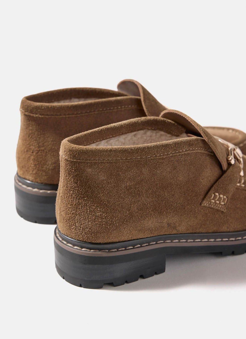 Effie Brown Suede Loafer Boots